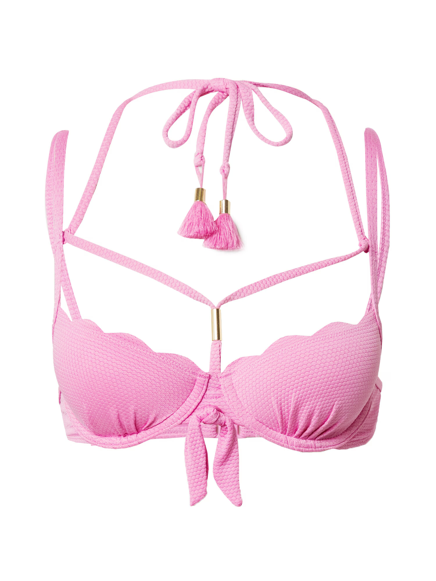 Hunkemöller Bikini zgornji del 'Scallop' roza - Pepit.si