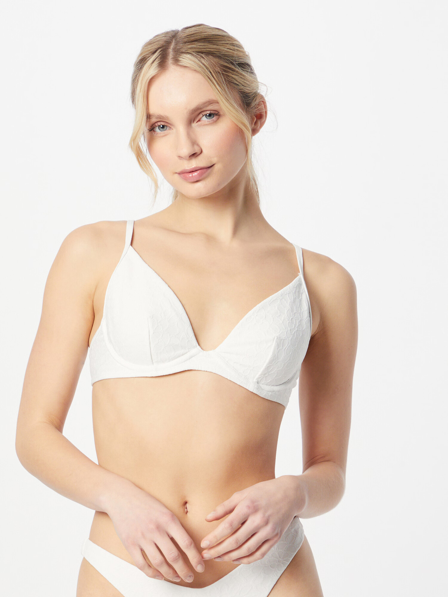 Hunkemöller Bikini zgornji del 'Sri Lanka' bela - Pepit.si