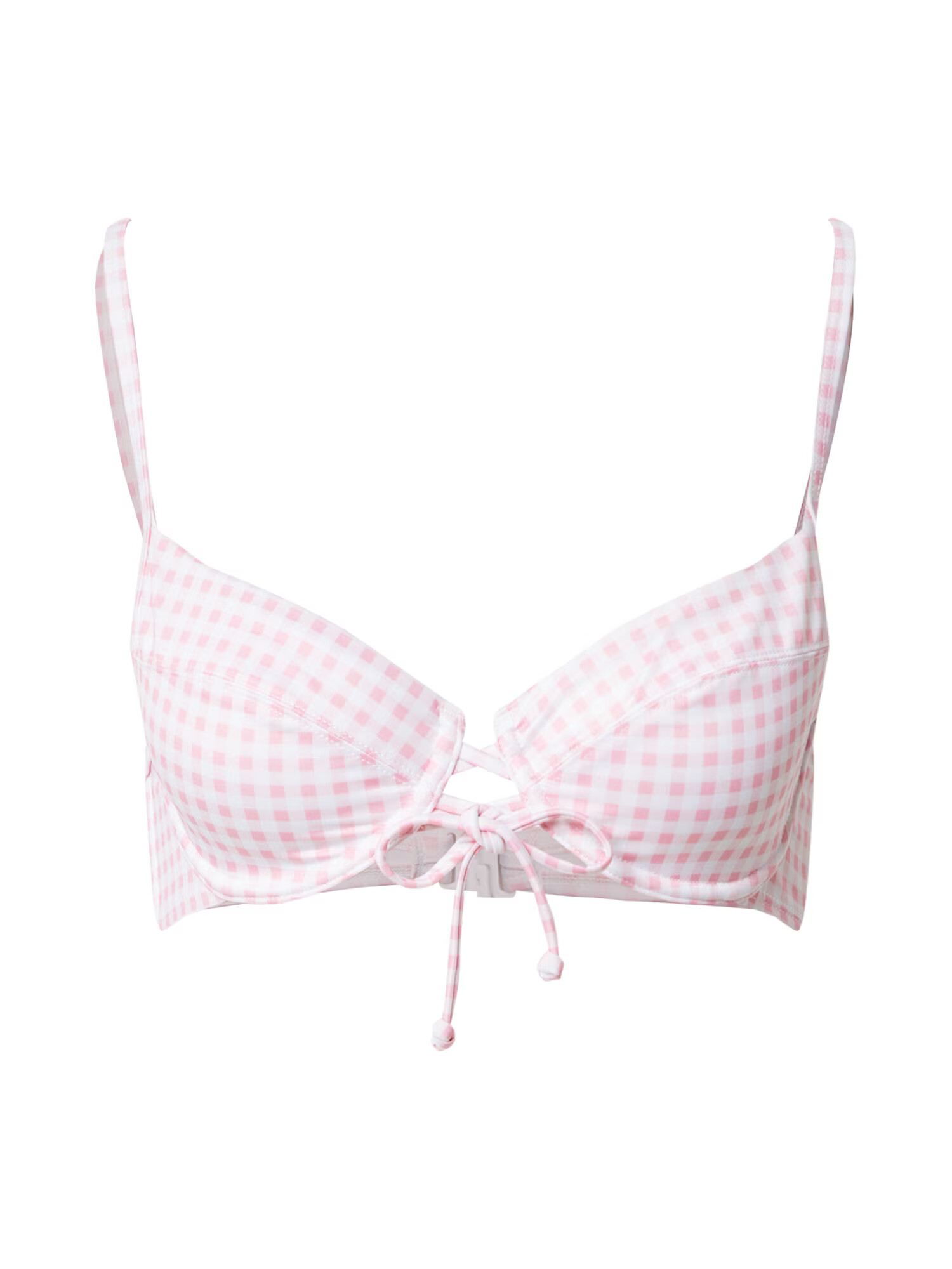 Hunkemöller Bikini zgornji del svetlo roza / bela - Pepit.si