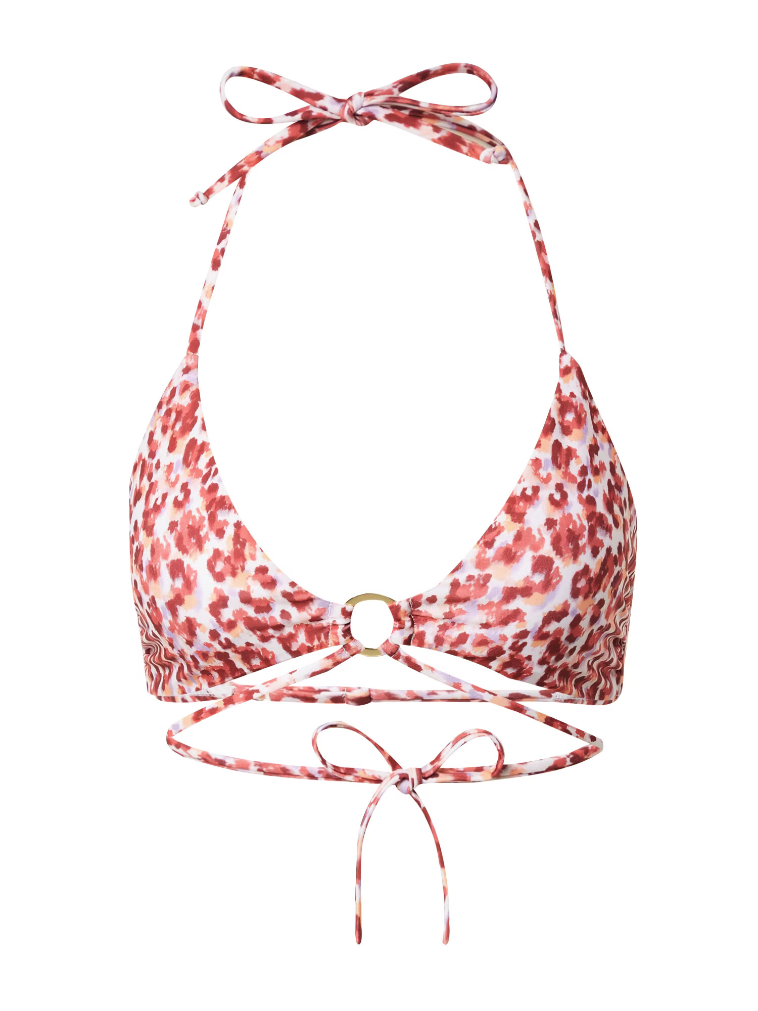 Hunkemöller Bikini zgornji del 'Tobago' lila / pastelno oranžna / rdeča / bela - Pepit.si