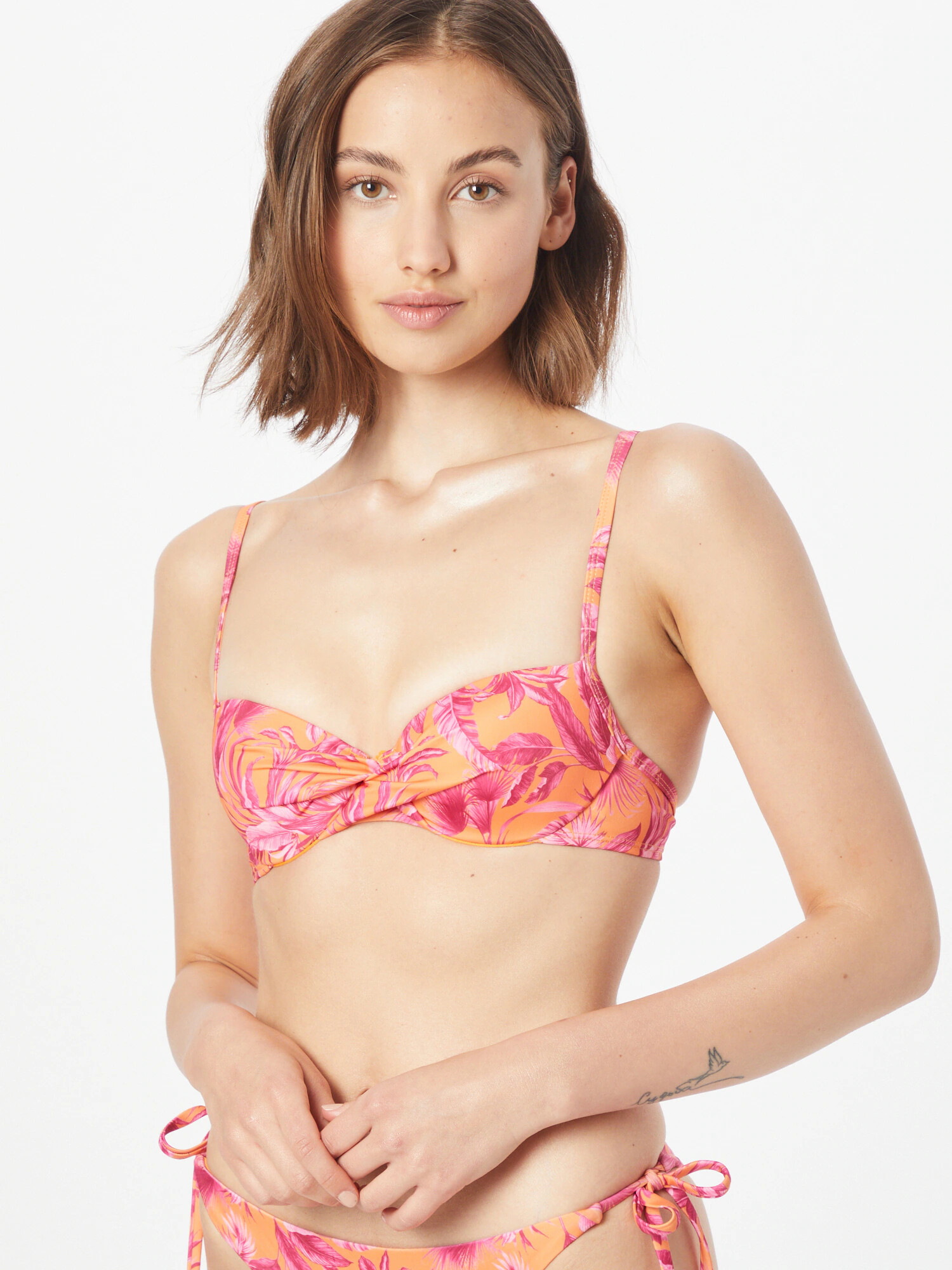 Hunkemöller Bikini zgornji del 'Tulum' mandarina / fuksija / pitaja / svetlo roza - Pepit.si