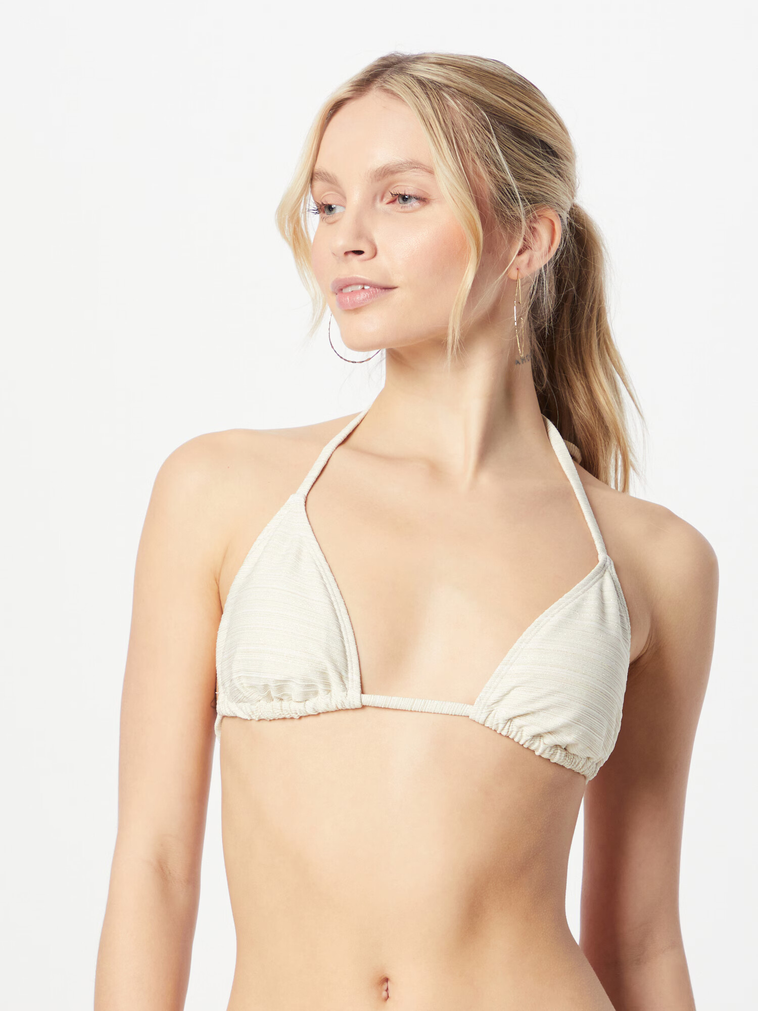 Hunkemöller Bikini zgornji del zlata / bela - Pepit.si