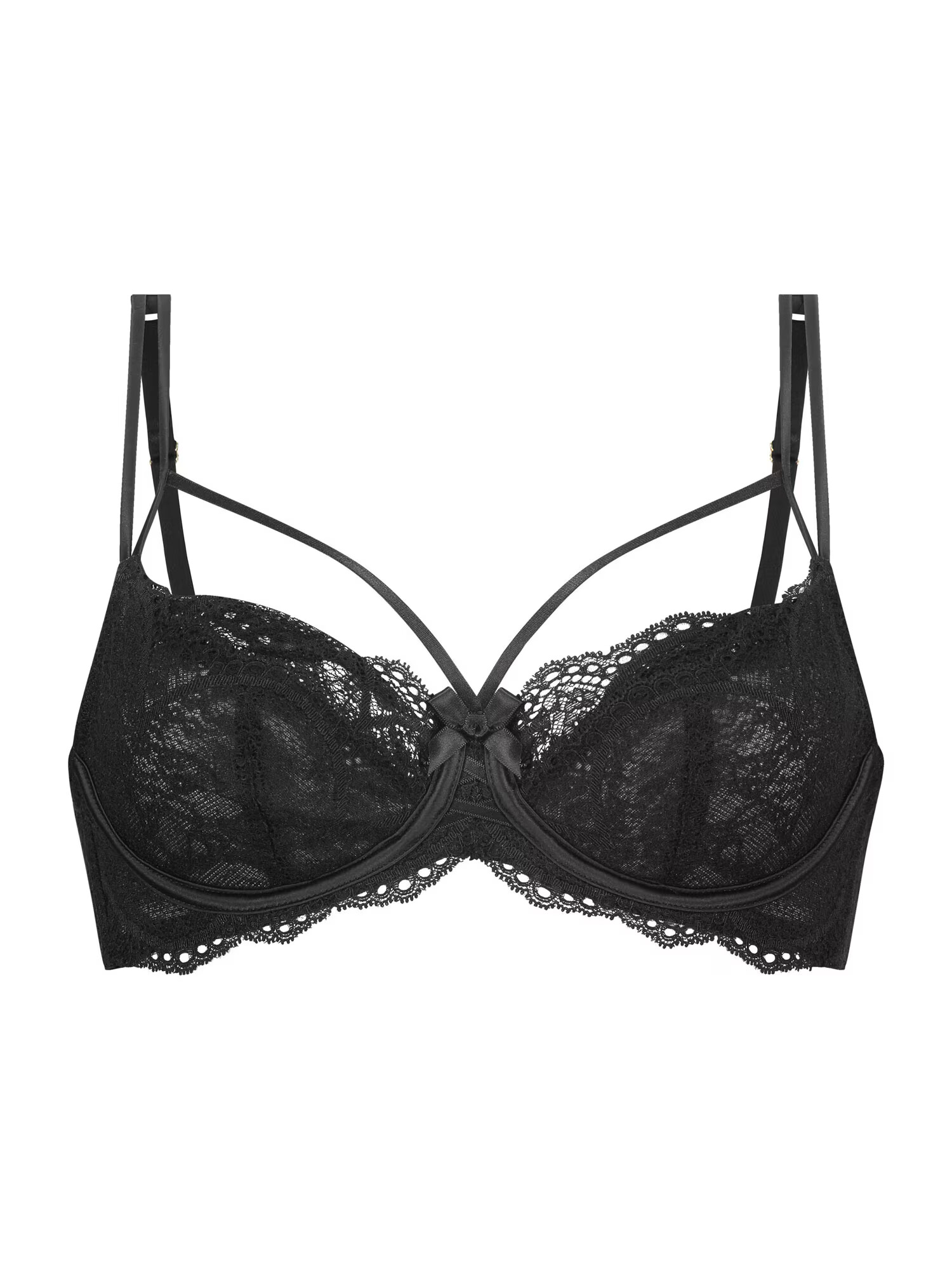 Hunkemöller Nedrček 'Fleur' črna - Pepit.si