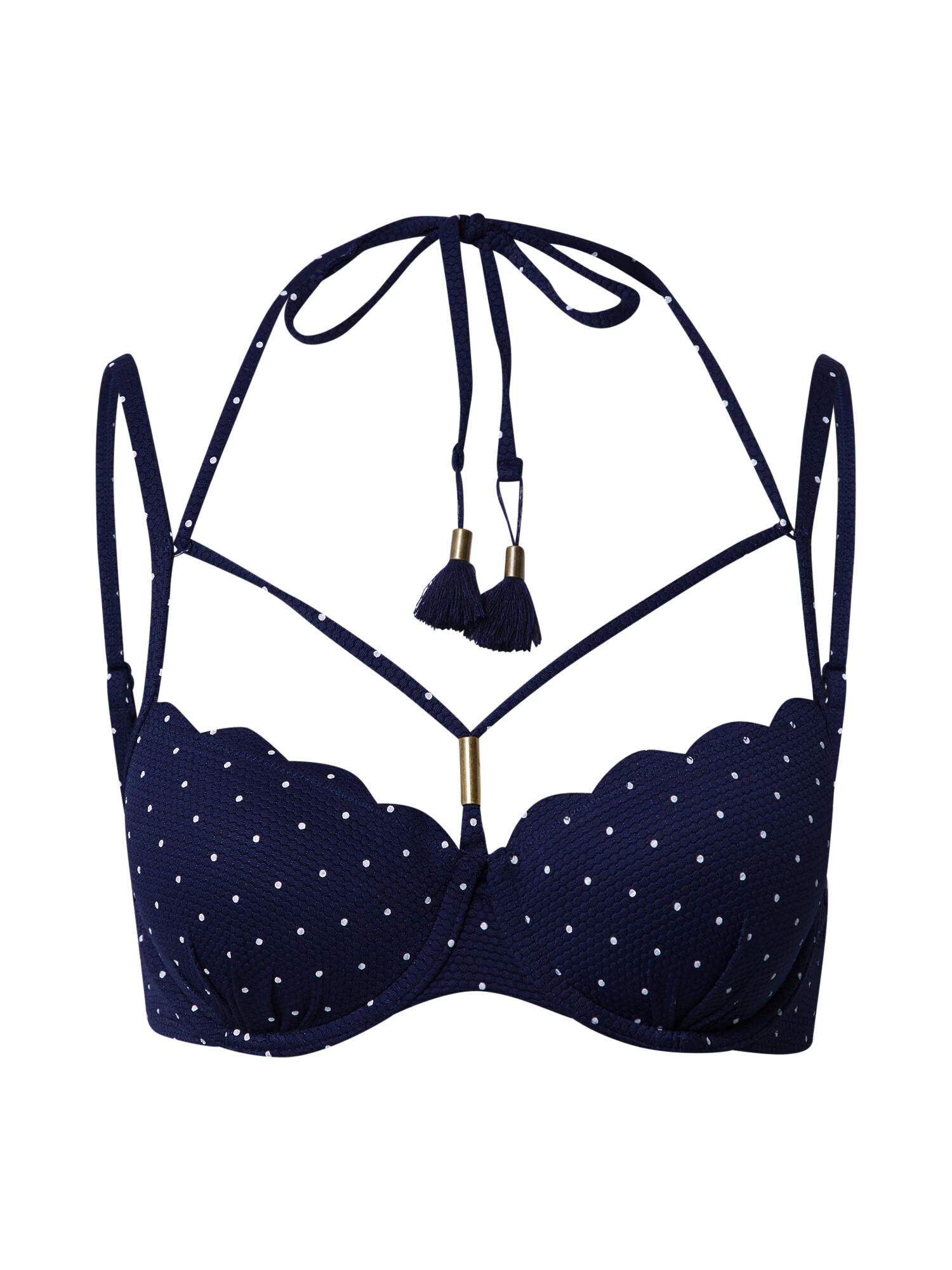 Hunkemöller Bikini zgornji del mornarska / bela - Pepit.si