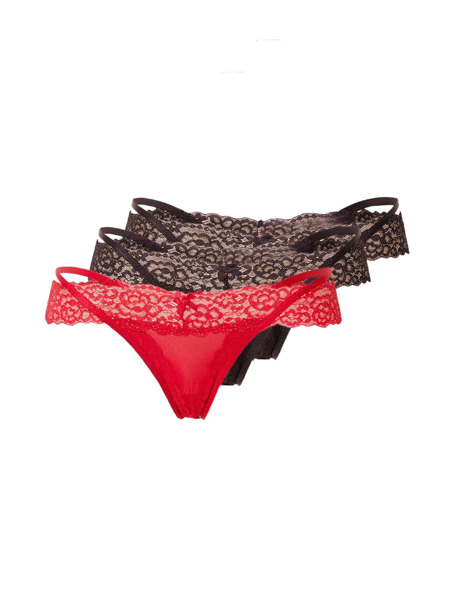 Hunkemöller Tangice 'Willow' rdeča / črna - Pepit.si