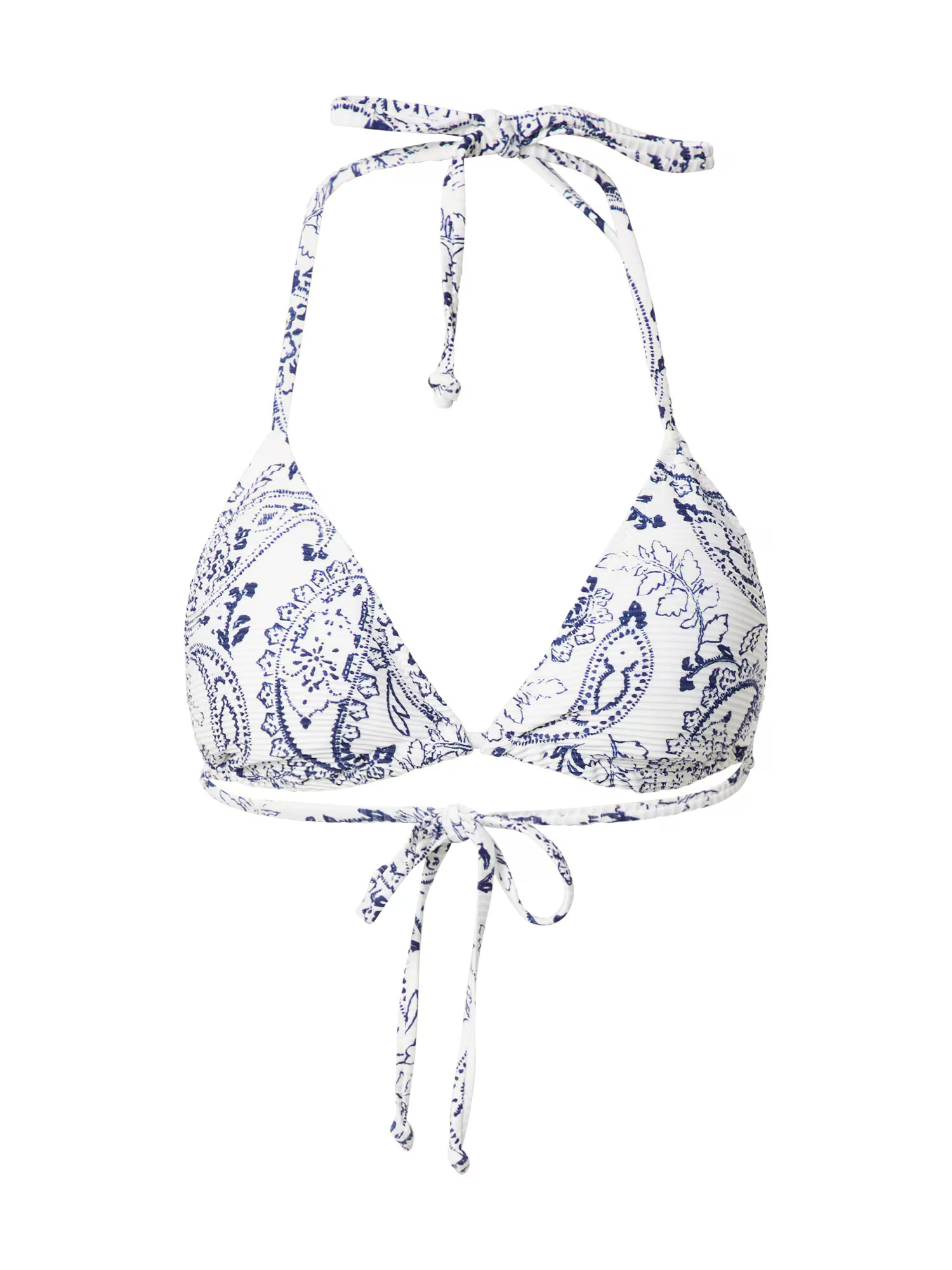 Hunkemöller Triangel - Bikinitop bela / modra - Pepit.si