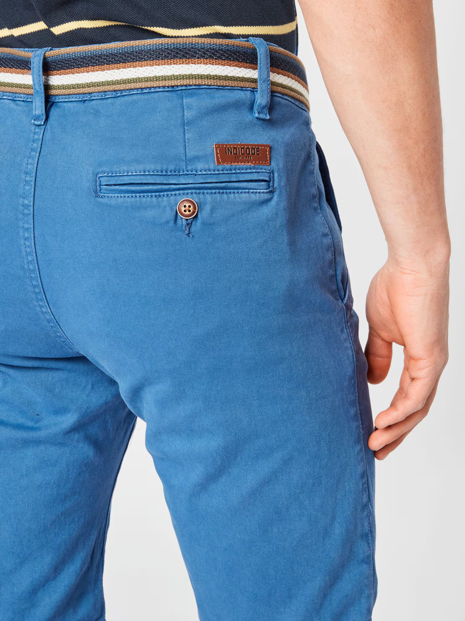 INDICODE JEANS Chino hlače 'Royce' modra - Pepit.si