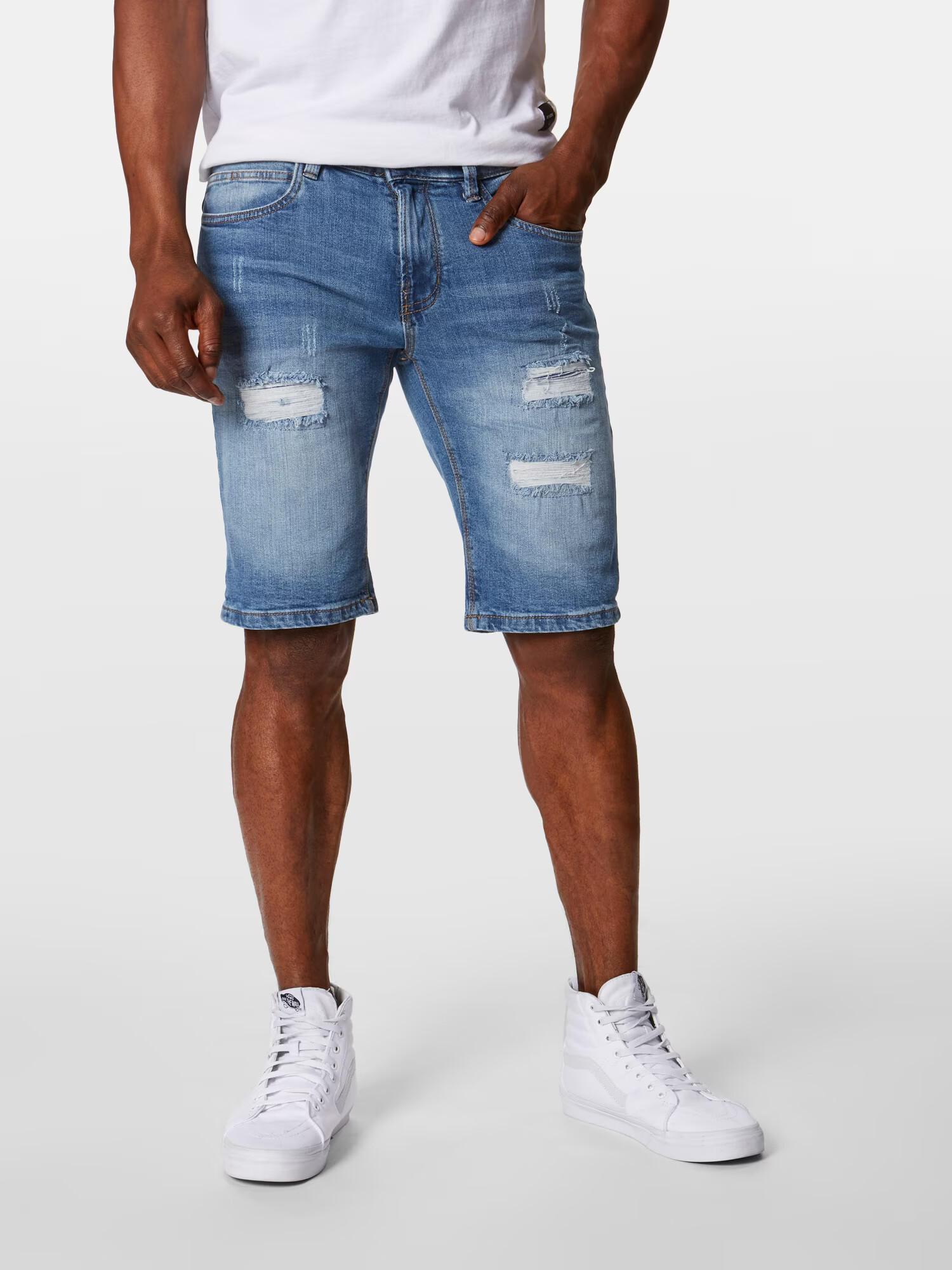 INDICODE JEANS Kavbojke 'Kaden Holes' moder denim - Pepit.si