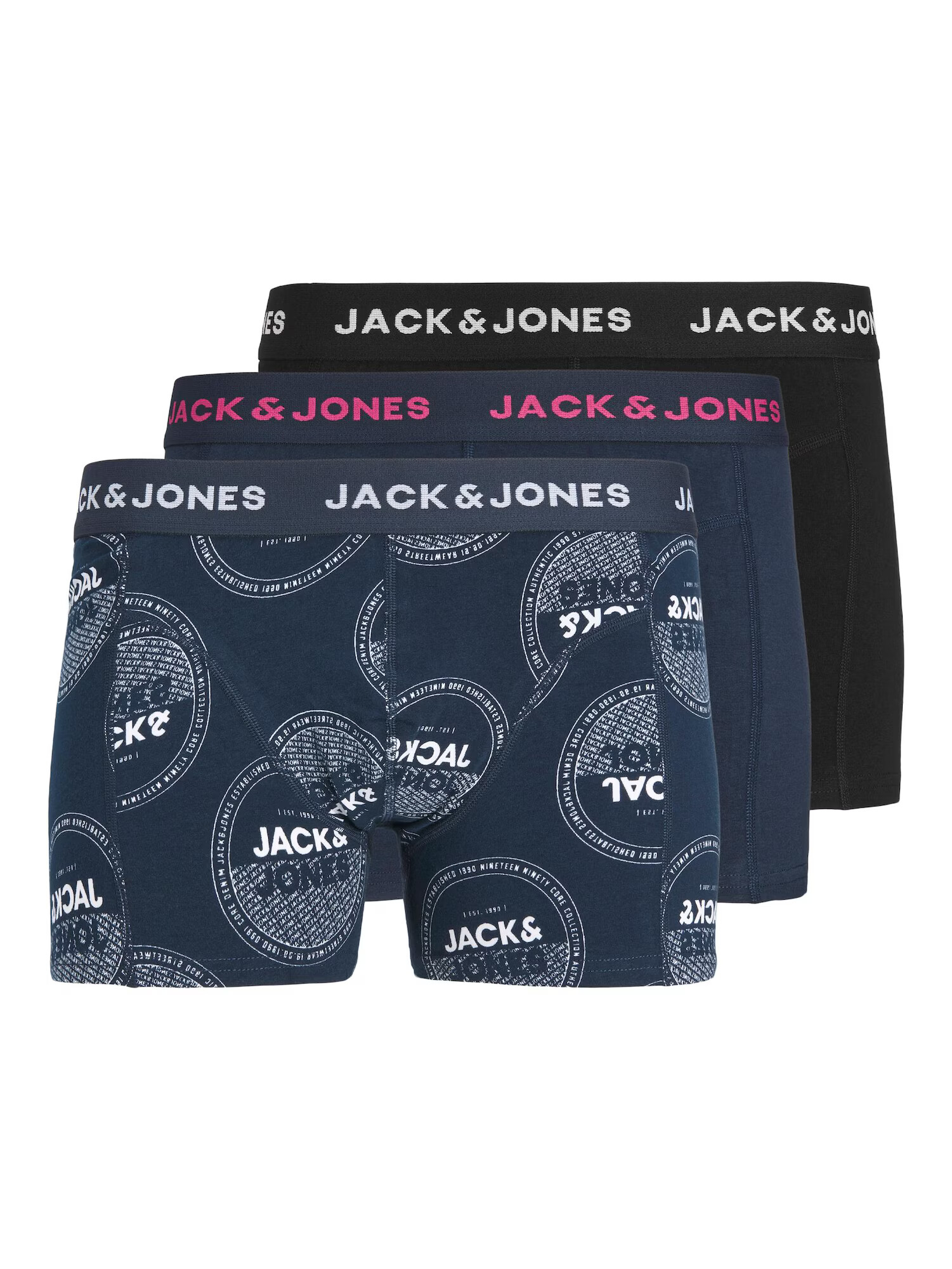 JACK & JONES Boksarice 'ARTIN' marine / grenada / črna / bela - Pepit.si