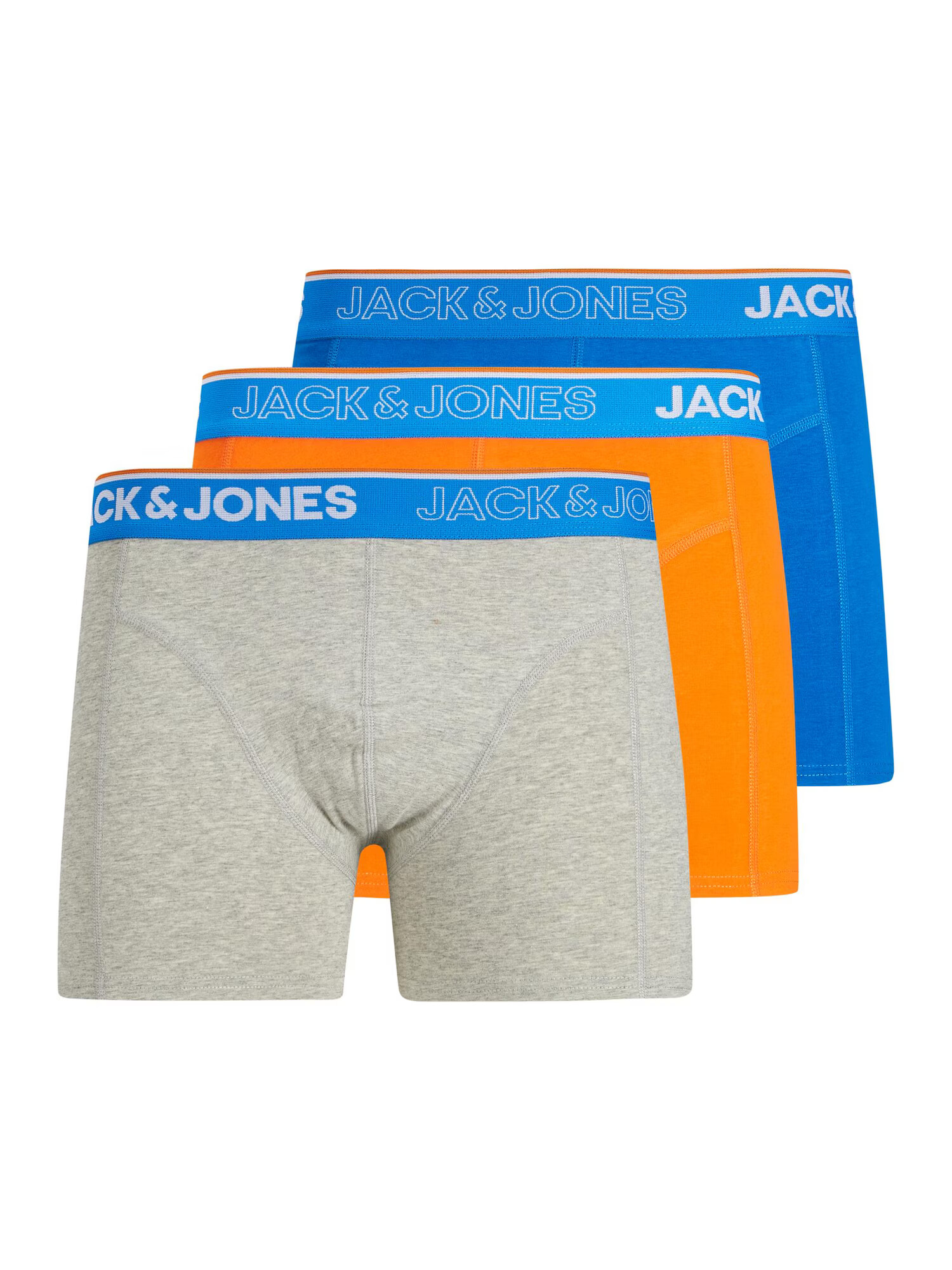 JACK & JONES Boksarice 'ARUBA' modra / pegasto siva / oranžna - Pepit.si