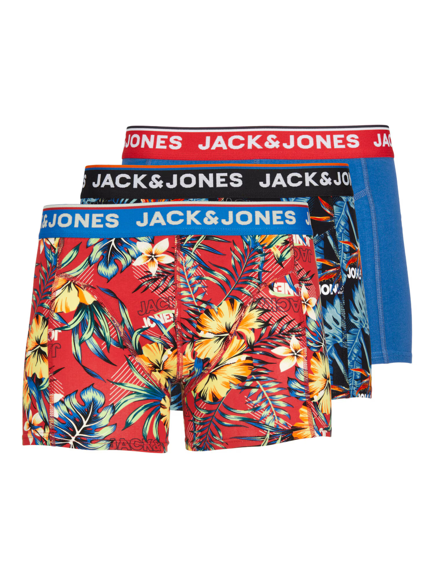 JACK & JONES Boksarice 'Azores' modra / rumena / črna / bela - Pepit.si