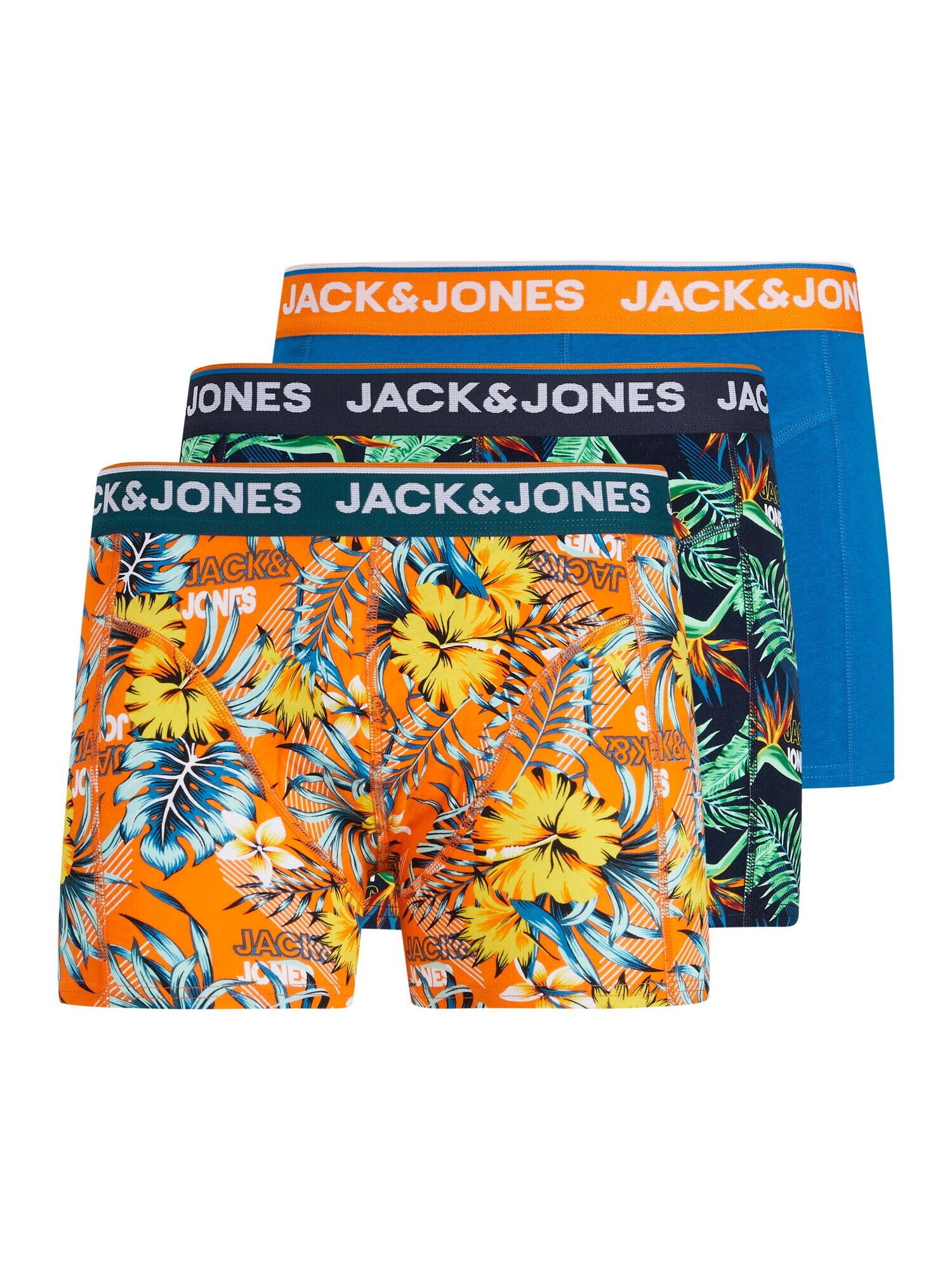 JACK & JONES Boksarice 'Azores' zelena / oranžna / modra / mornarska / bela - Pepit.si