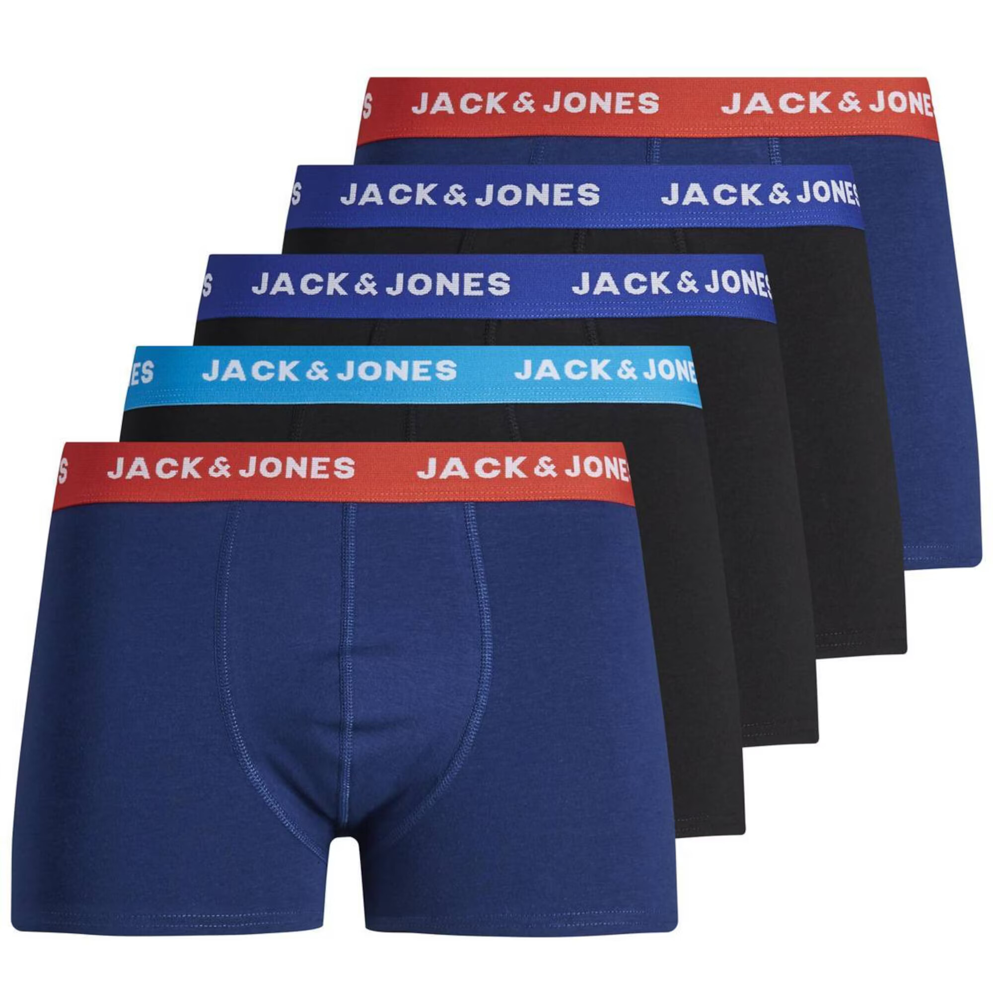 JACK & JONES Boksarice cijansko modra / temno modra / rdeča / črna / bela - Pepit.si