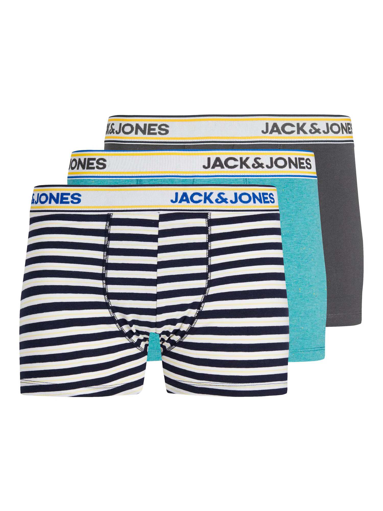 JACK & JONES Boksarice 'COREY' marine / turkizna / bazaltno siva / bela - Pepit.si