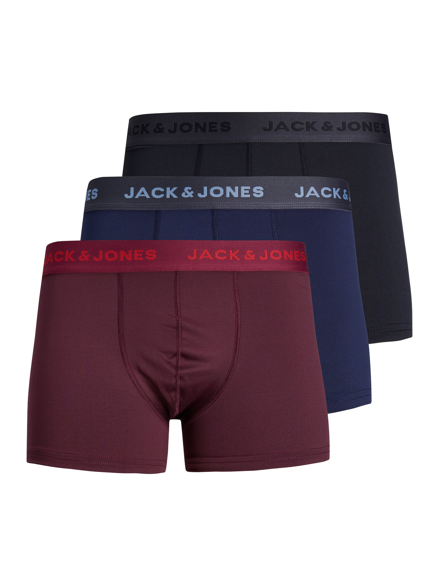 JACK & JONES Boksarice 'DAX' nočno modra / temno modra / jagoda / rdeča - Pepit.si