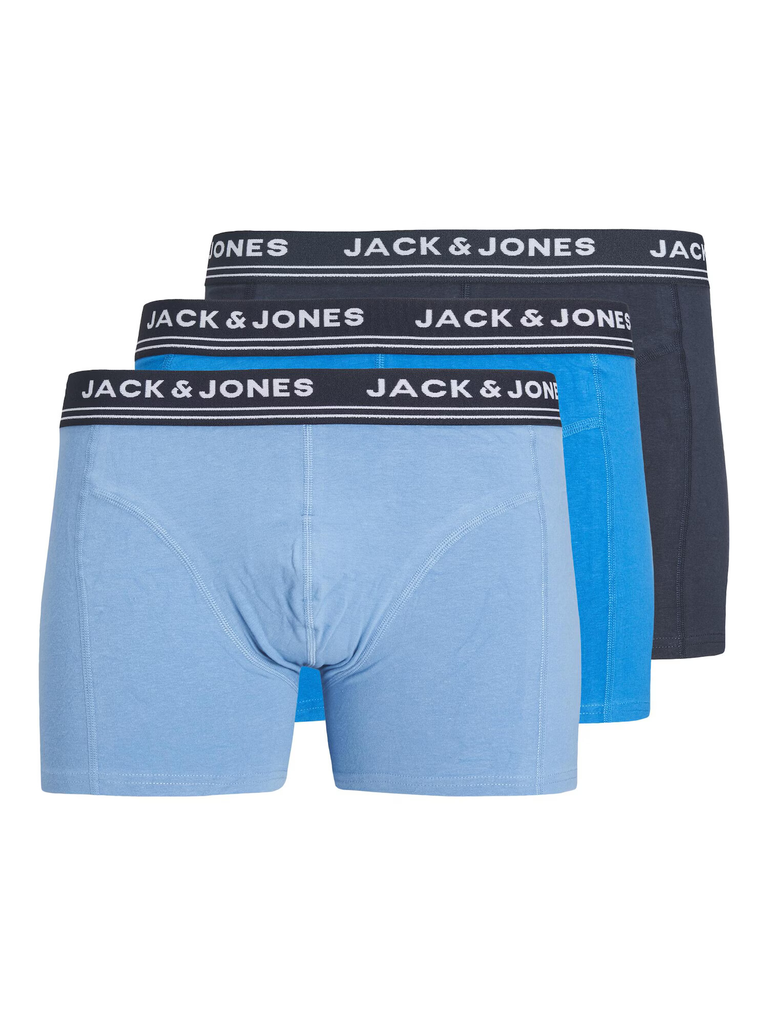 JACK & JONES Boksarice 'FREMONT' mornarska / azur / nebeško modra / off-bela - Pepit.si