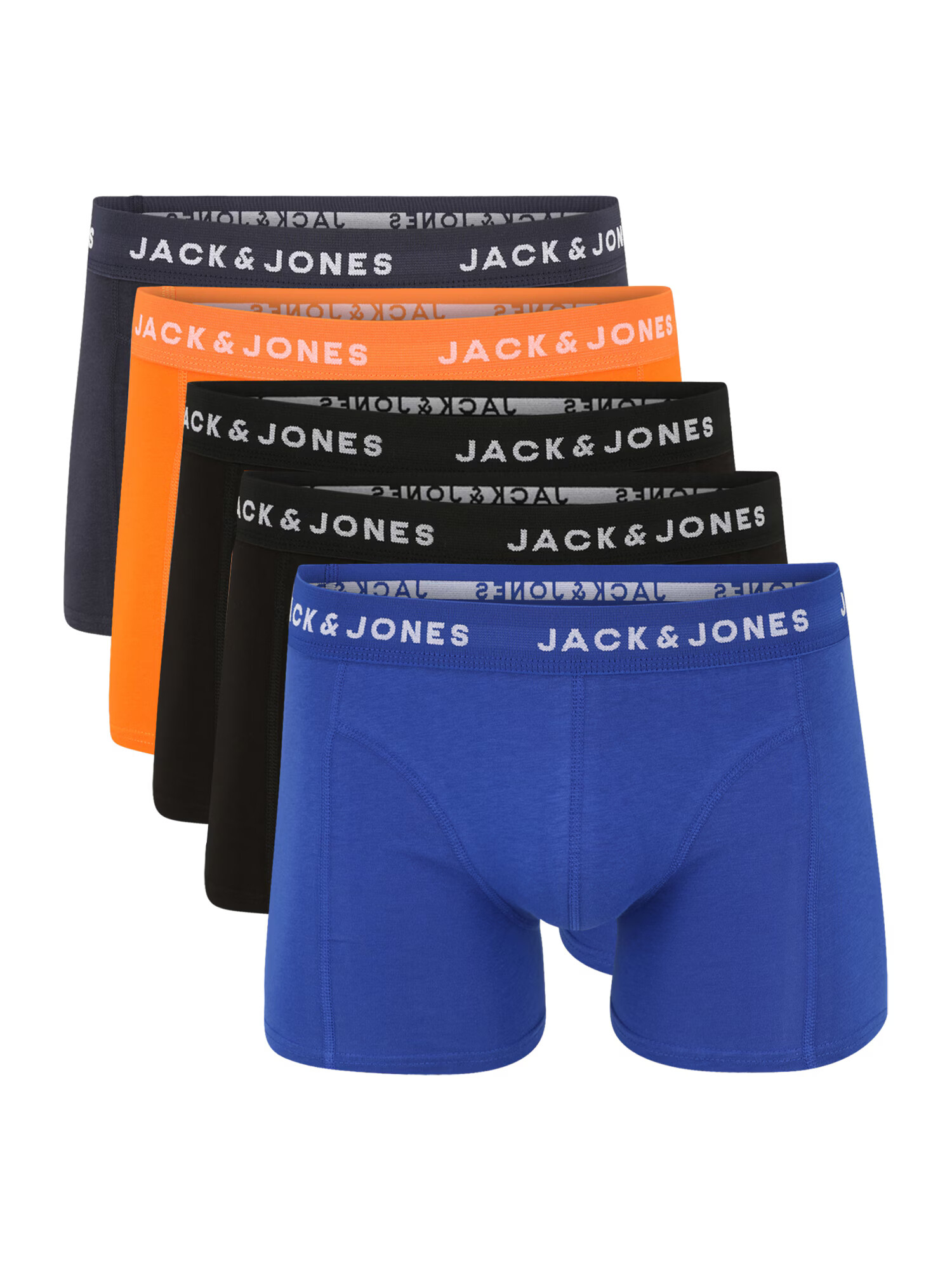 JACK & JONES Boksarice 'Ris' modra / siva / oranžna / črna - Pepit.si