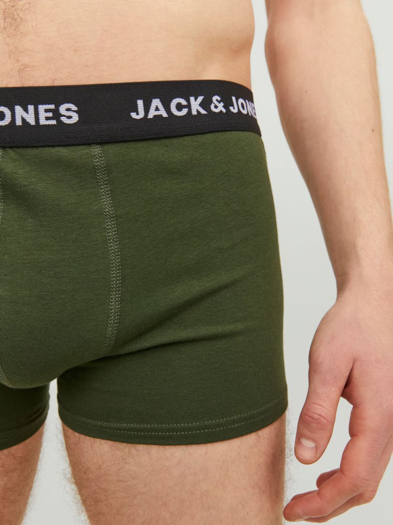 JACK & JONES Boksarice 'Jordan' mornarska / temno zelena / črna / bela - Pepit.si