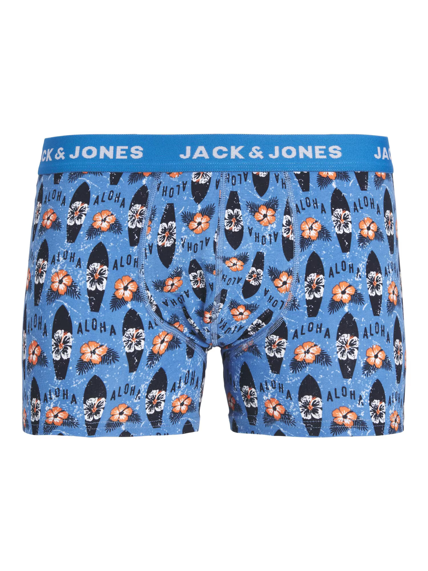 JACK & JONES Boksarice 'Kapaa' modra / mornarska / dimno modra / oranžna - Pepit.si