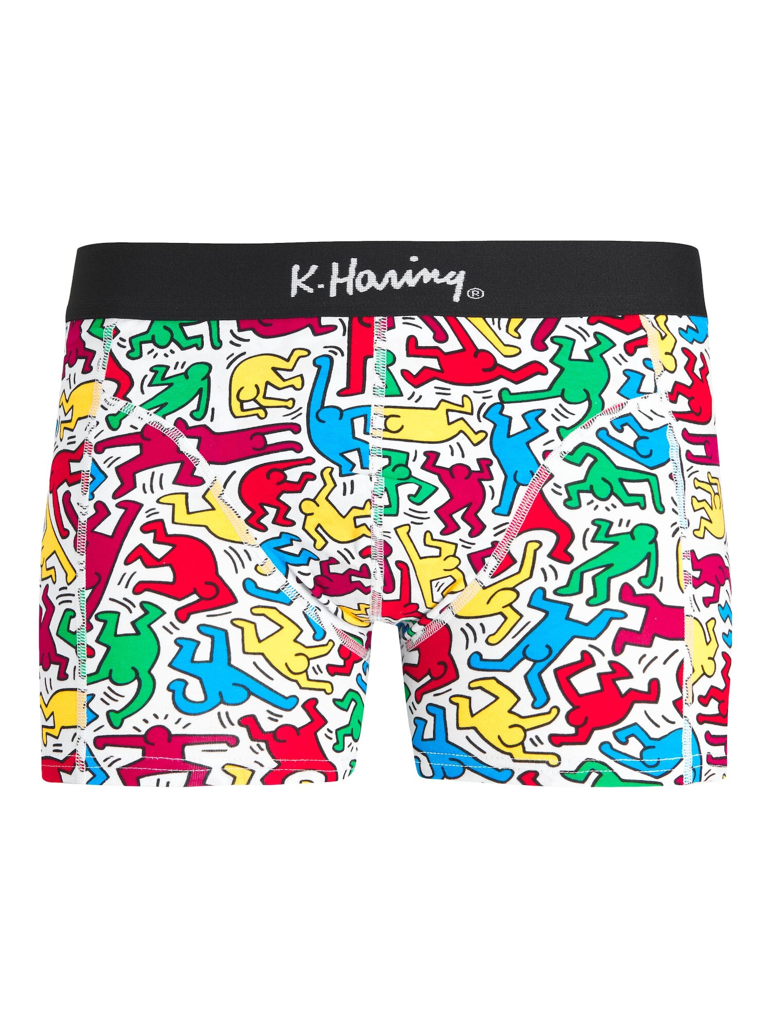 JACK & JONES Boksarice 'KEITH HARING' malina / svetlo roza / črna / bela - Pepit.si