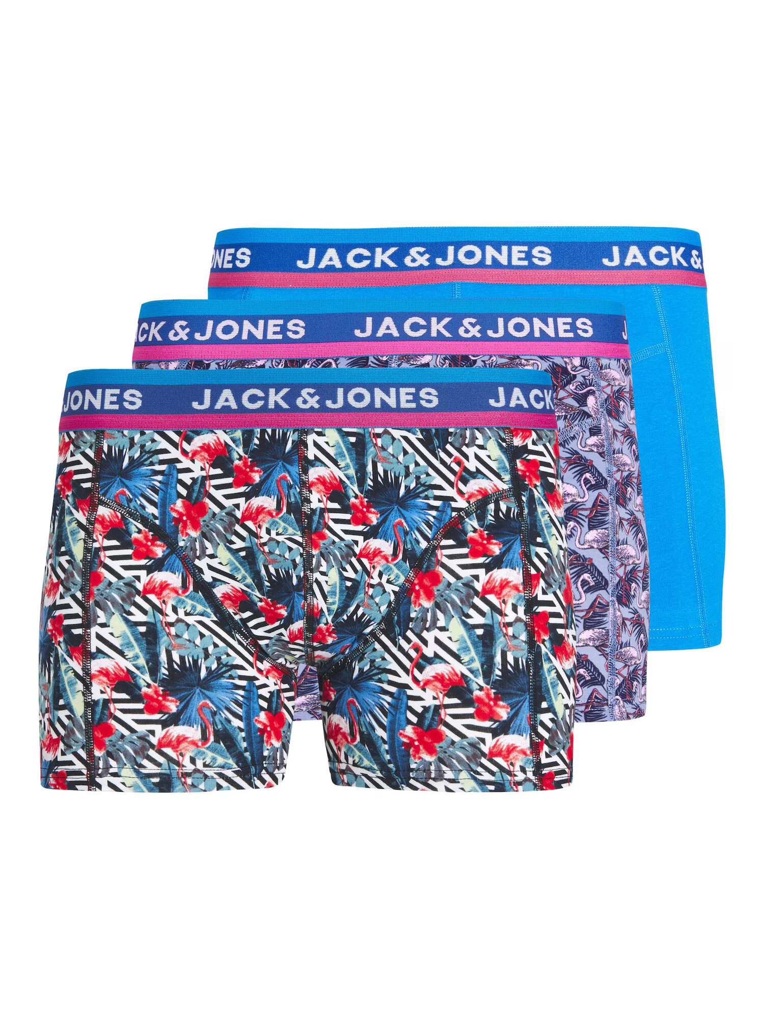 JACK & JONES Boksarice 'Lake Land' dimno modra / kraljevo modra / nebeško modra / mešane barve - Pepit.si