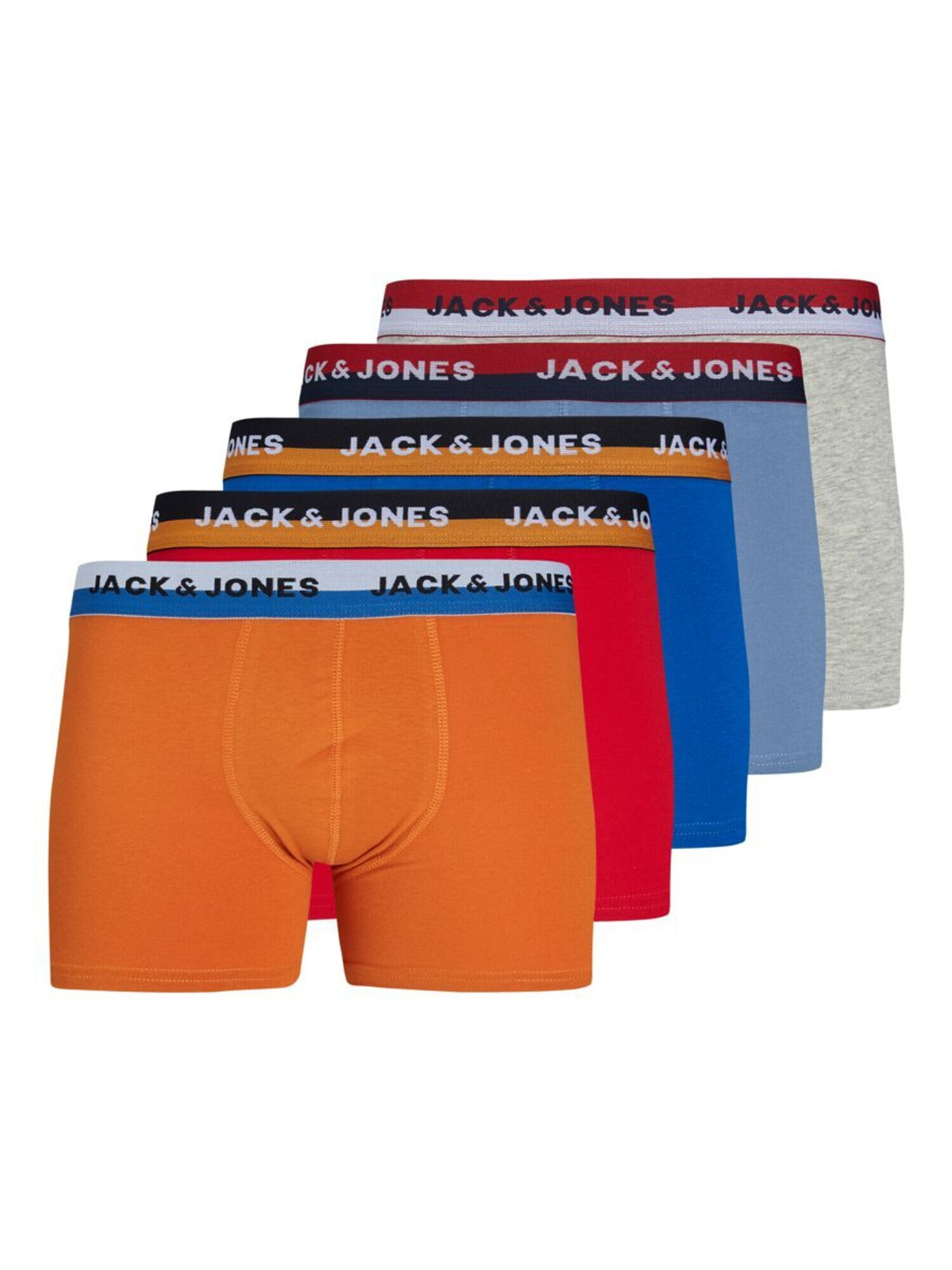 JACK & JONES Boksarice 'Liam' modra / pegasto siva / oranžna / svetlo rdeča - Pepit.si