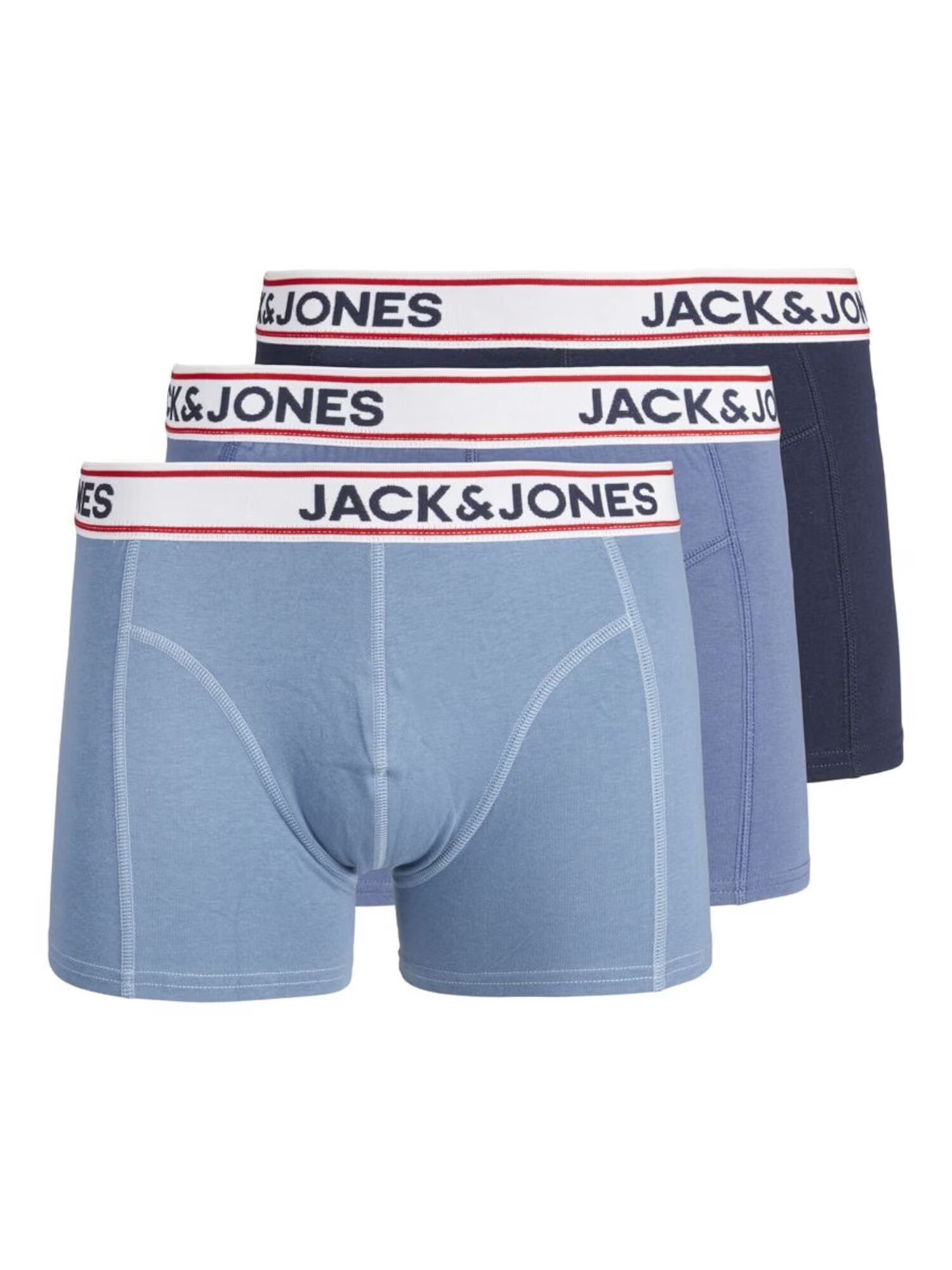 JACK & JONES Boksarice marine / svetlo modra / temno rdeča / bela - Pepit.si