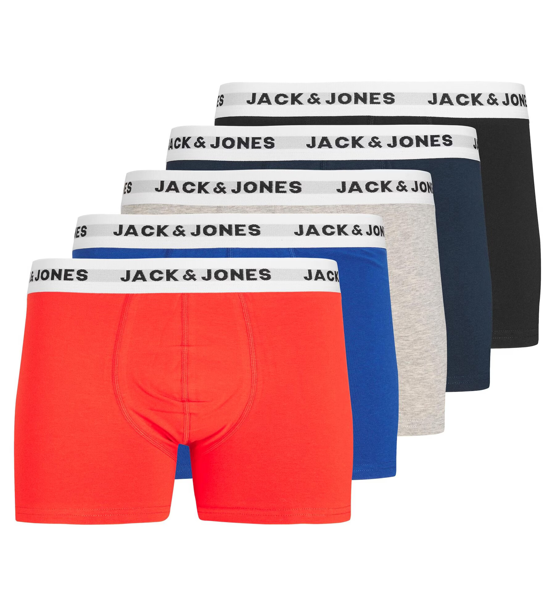 JACK & JONES Boksarice modra / pegasto siva / svetlo rdeča / črna - Pepit.si