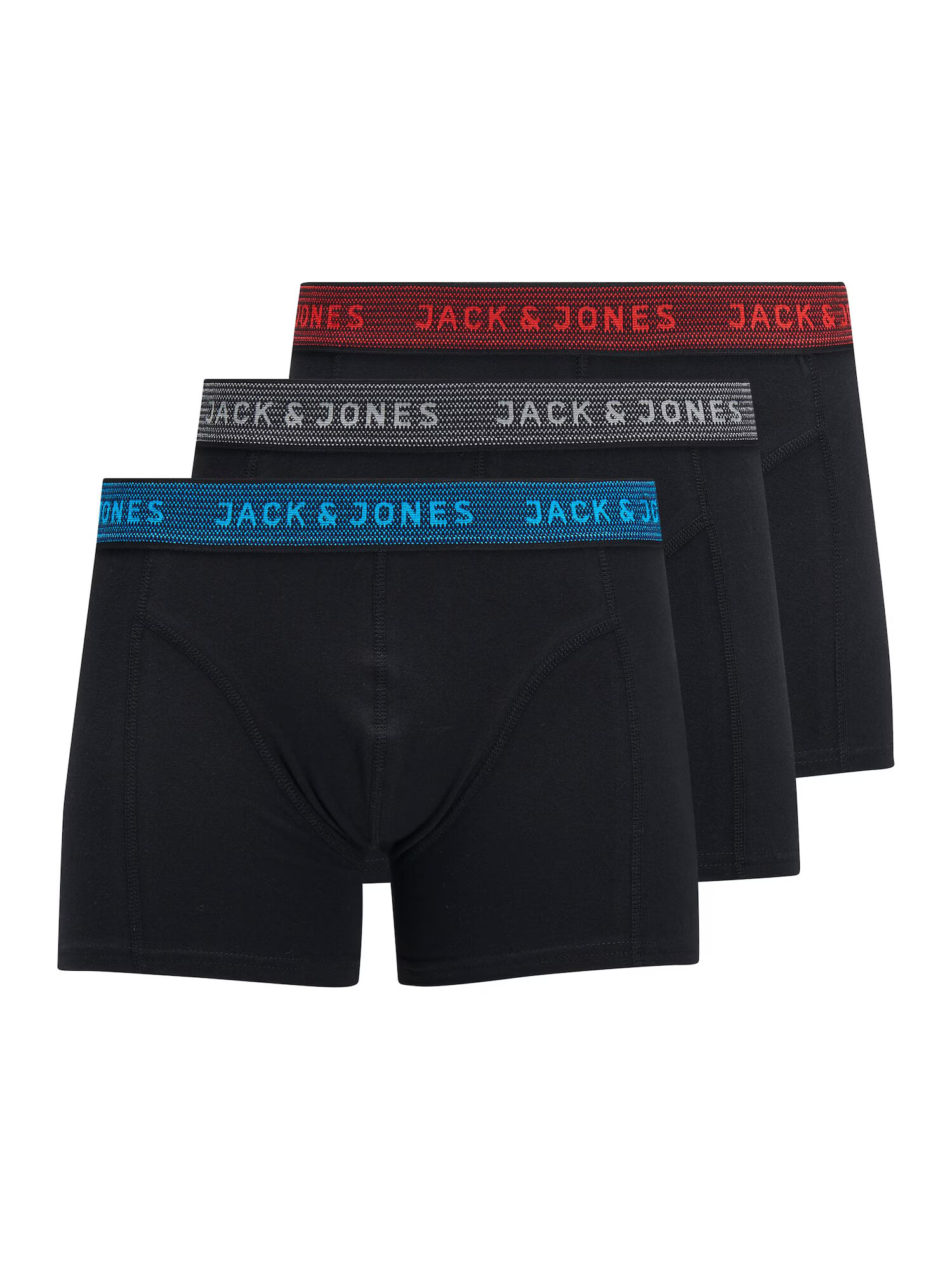 JACK & JONES Boksarice modra / siva / rdeča / črna - Pepit.si