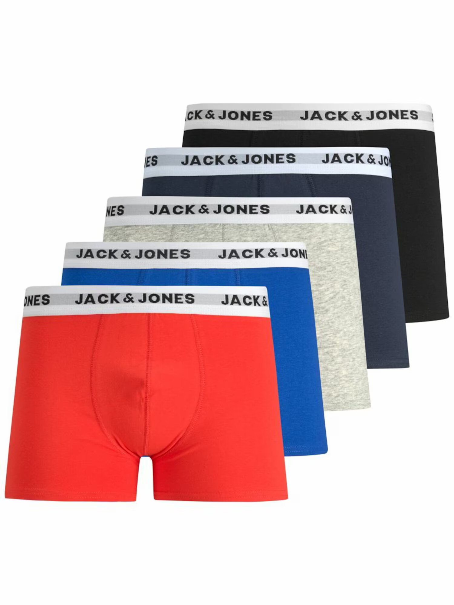 JACK & JONES Boksarice modra / svetlo siva / rdeča / črna - Pepit.si