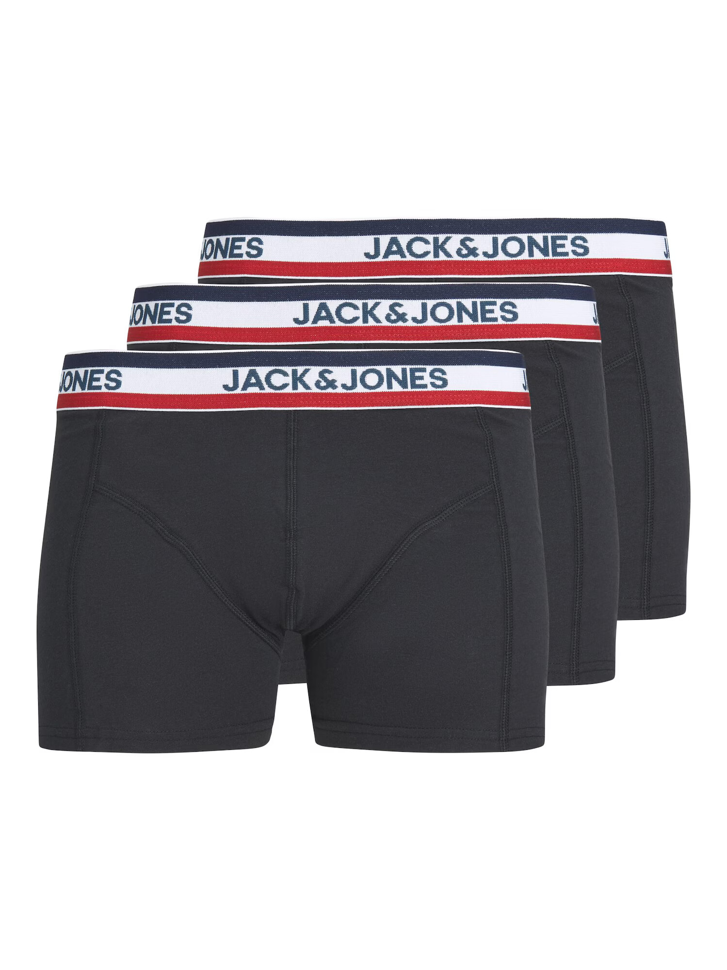 JACK & JONES Boksarice mornarska / črna / bela - Pepit.si