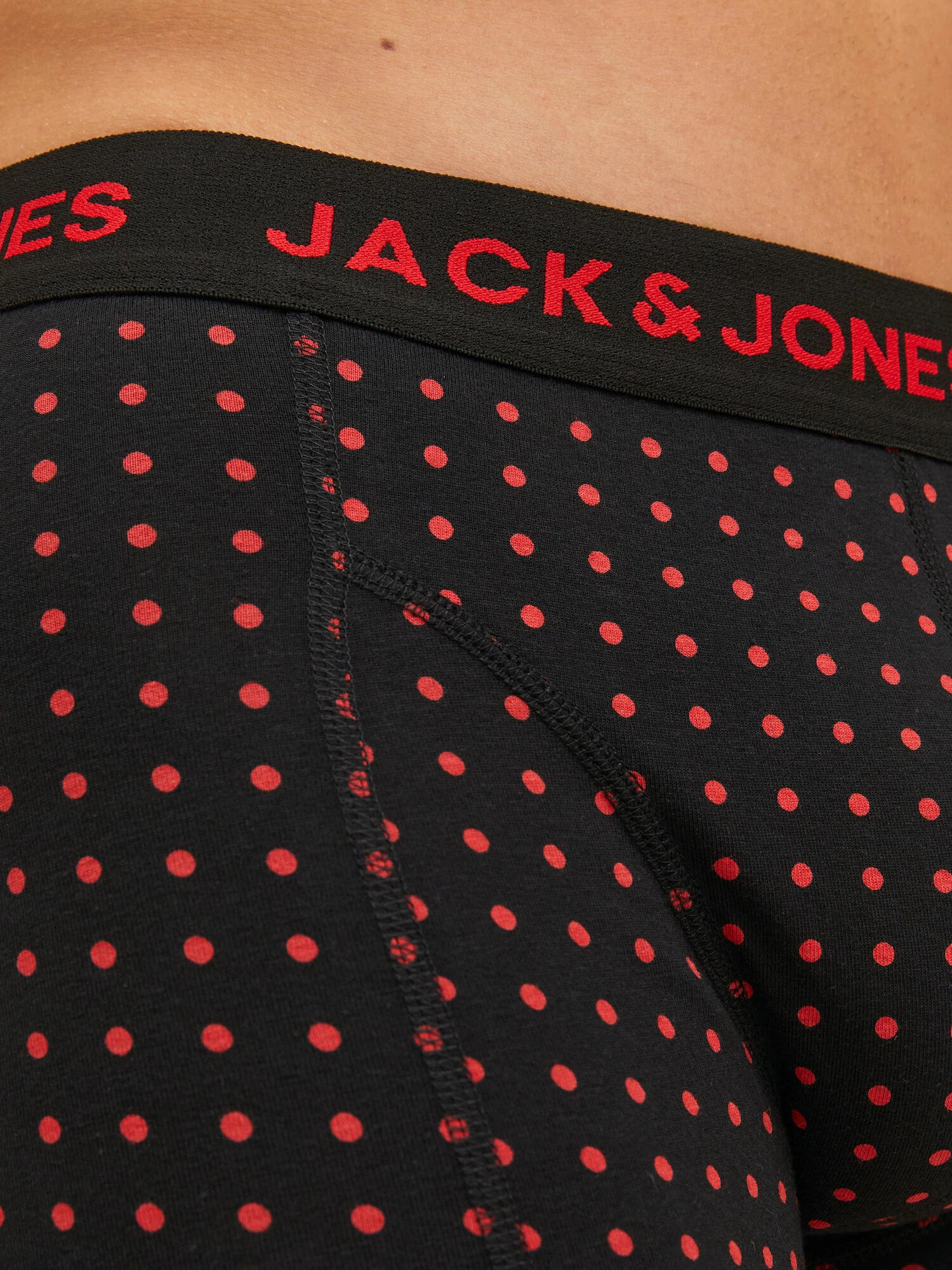 JACK & JONES Boksarice mornarska / ognjeno rdeča / črna / bela - Pepit.si