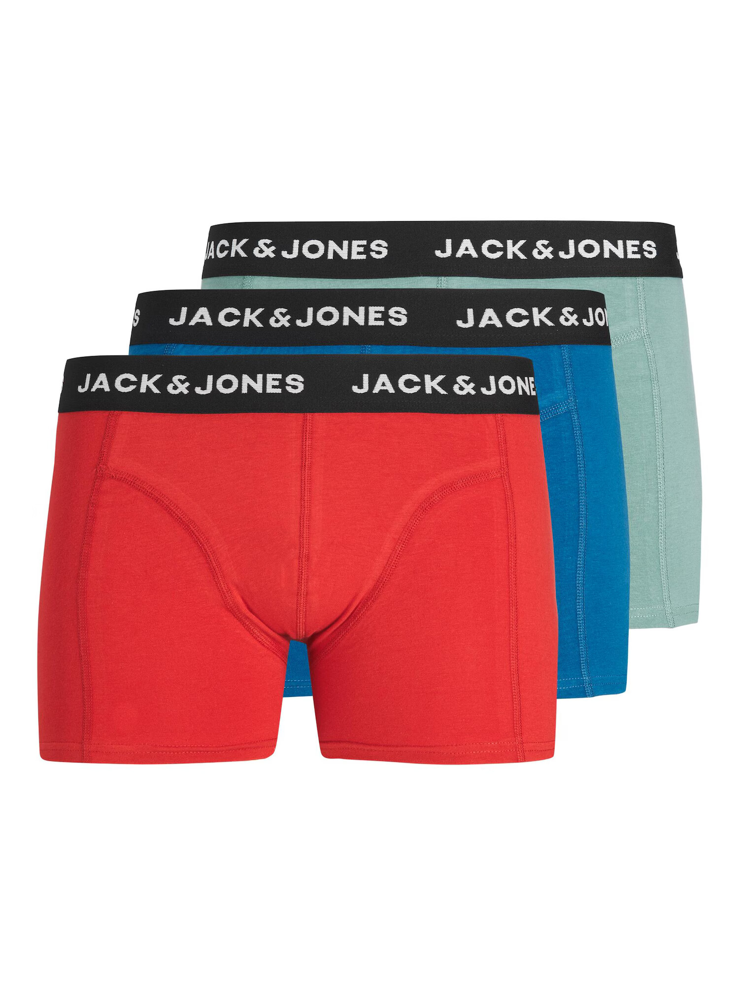 JACK & JONES Boksarice 'NICO' marine / svetlo zelena / temno rdeča - Pepit.si