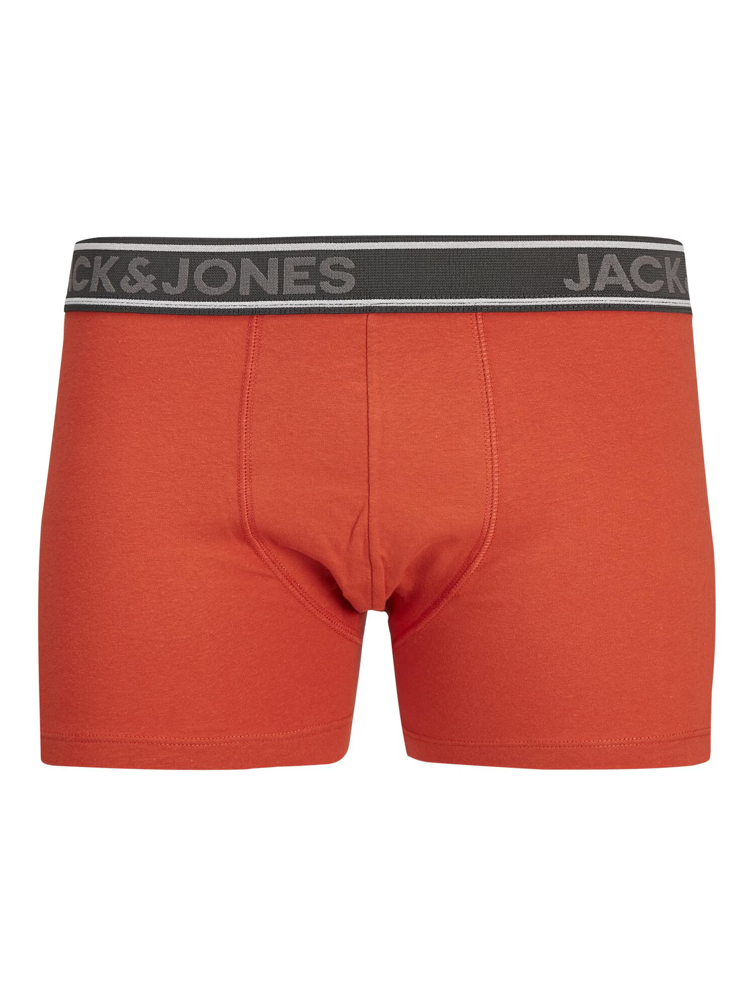 JACK & JONES Boksarice pegasto siva / oranžno rdeča / črna / bela - Pepit.si