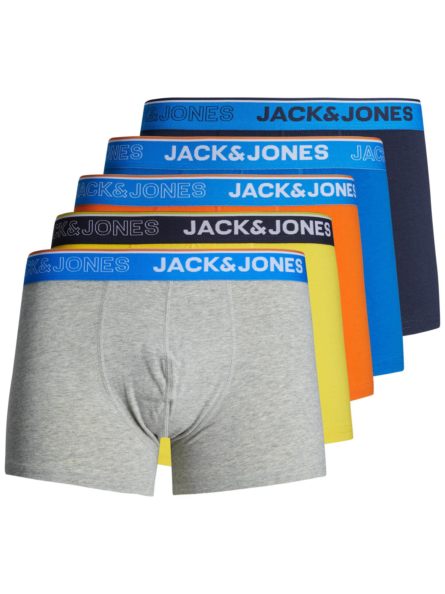 JACK & JONES Boksarice pegasto siva / rumena / oranžna / svetlo modra / temno modra - Pepit.si