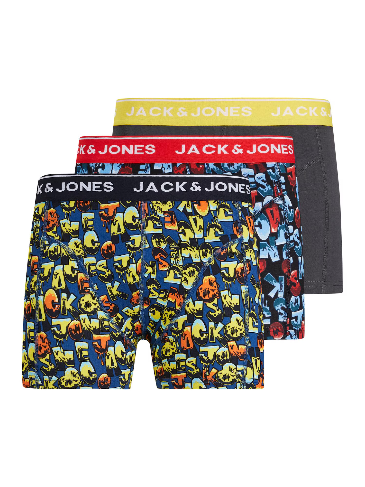 JACK & JONES Boksarice nebeško modra / zlato-rumena / temno siva / rdeča / bela - Pepit.si