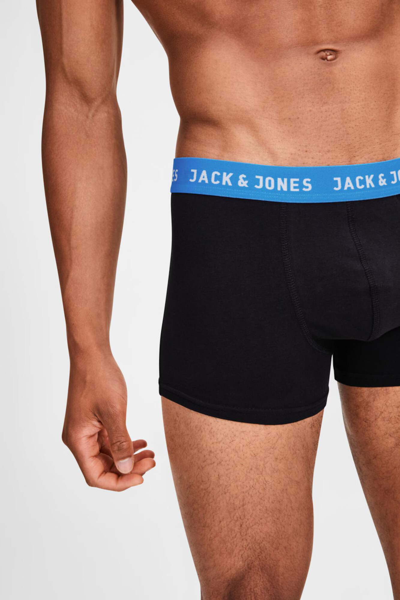 JACK & JONES Boksarice 'Rich' kraljevo modra / črna / bela - Pepit.si