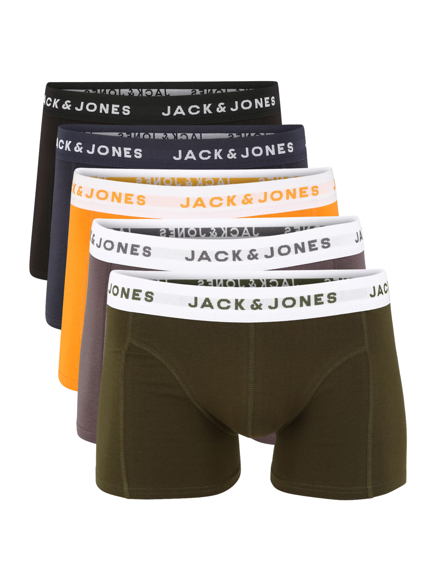 JACK & JONES Boksarice 'Ris' črna / mešane barve / oliva / zlato-rumena / temno siva - Pepit.si