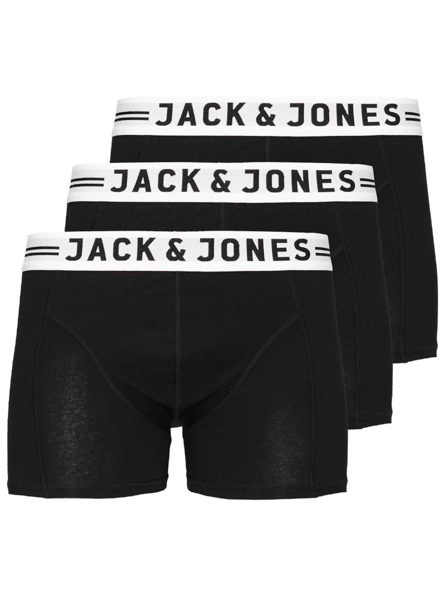 JACK & JONES Boksarice 'Sense' črna / bela - Pepit.si