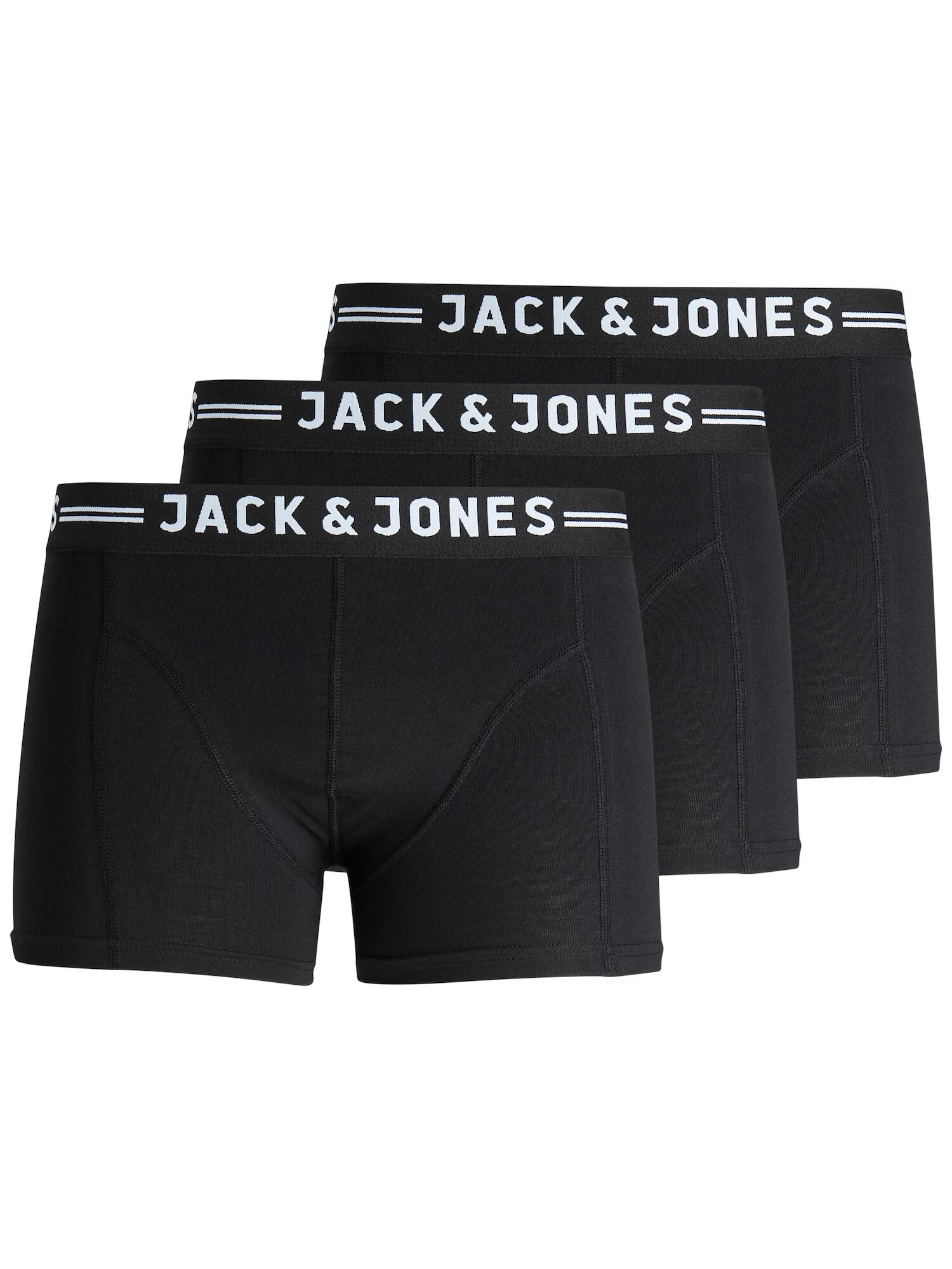 JACK & JONES Boksarice 'Sense' črna / bela - Pepit.si