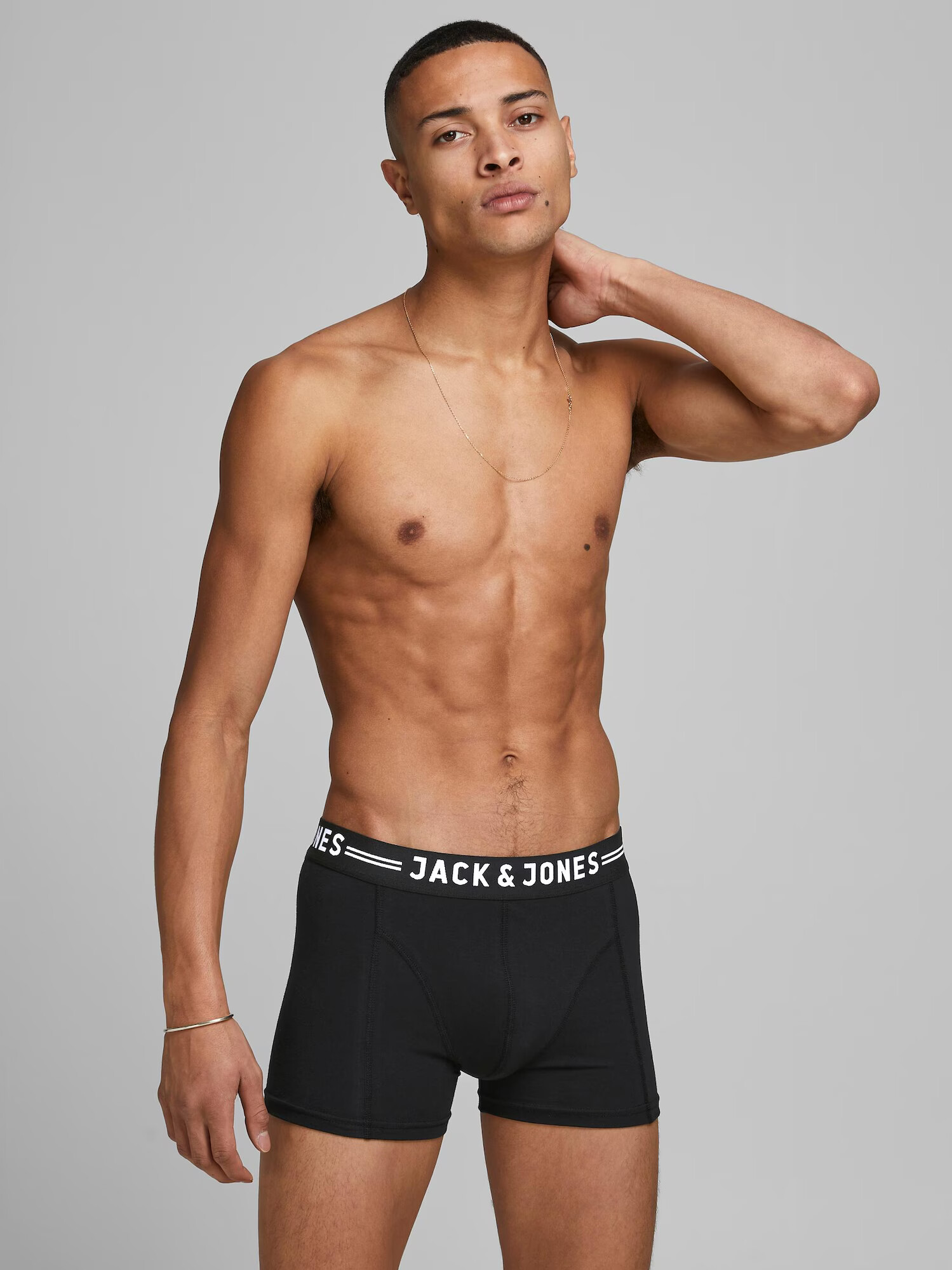 JACK & JONES Boksarice 'Sense' črna / bela - Pepit.si