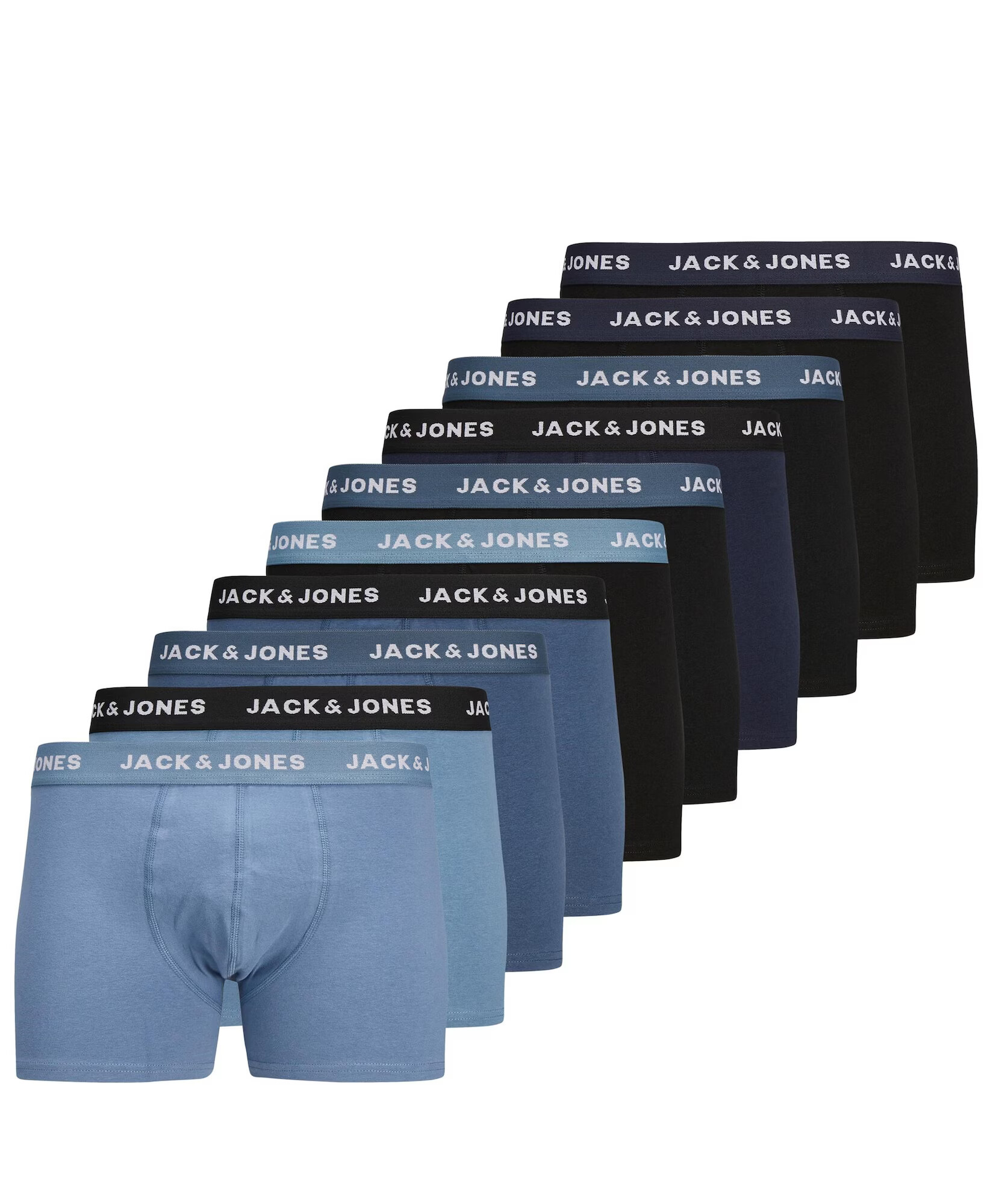 JACK & JONES Boksarice 'SOLID BLUE' mornarska / indigo / dimno modra / črna - Pepit.si