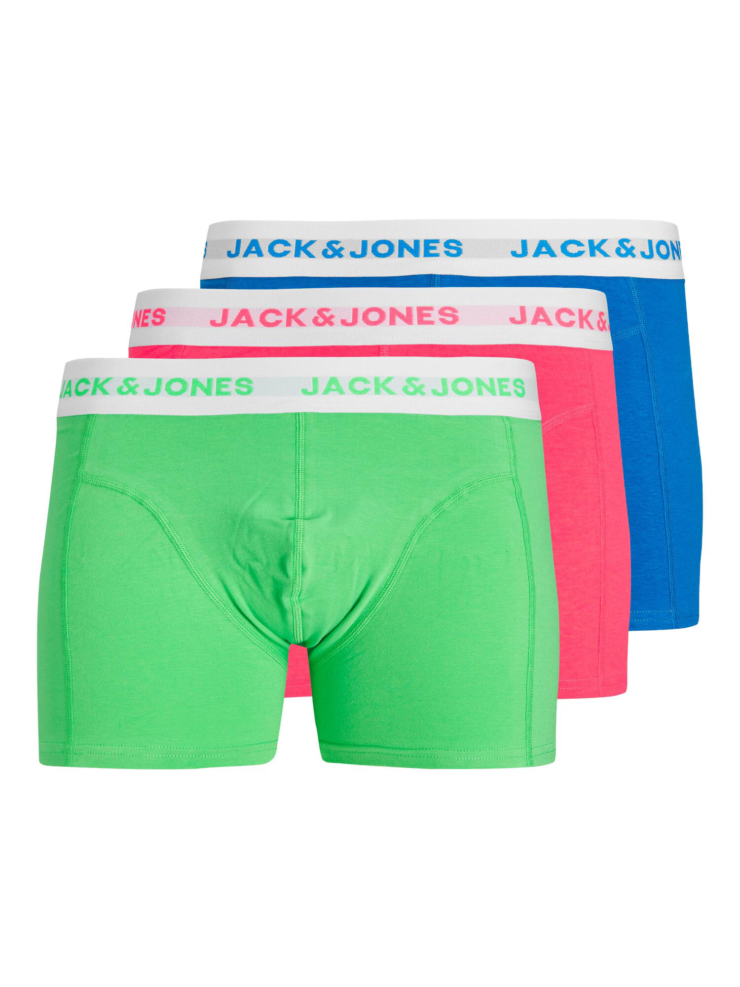 JACK & JONES Boksarice 'SUNNY' modra / kivi / roza / bela - Pepit.si