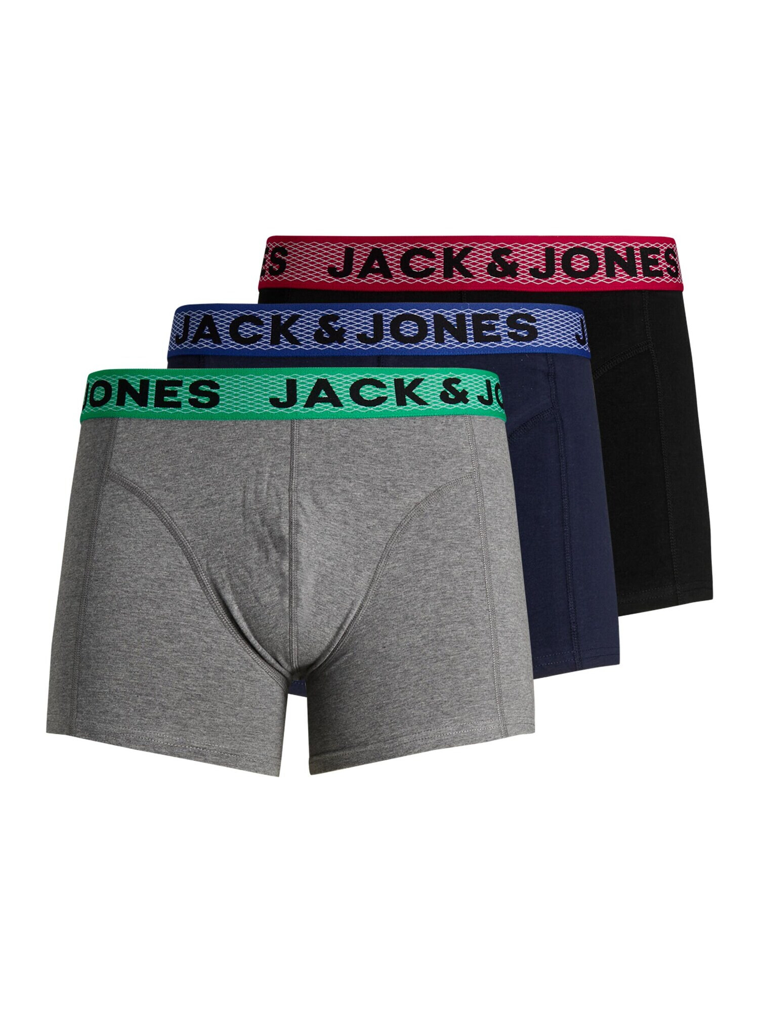 JACK & JONES Boksarice 'Jacian' črna / pegasto siva / marine - Pepit.si