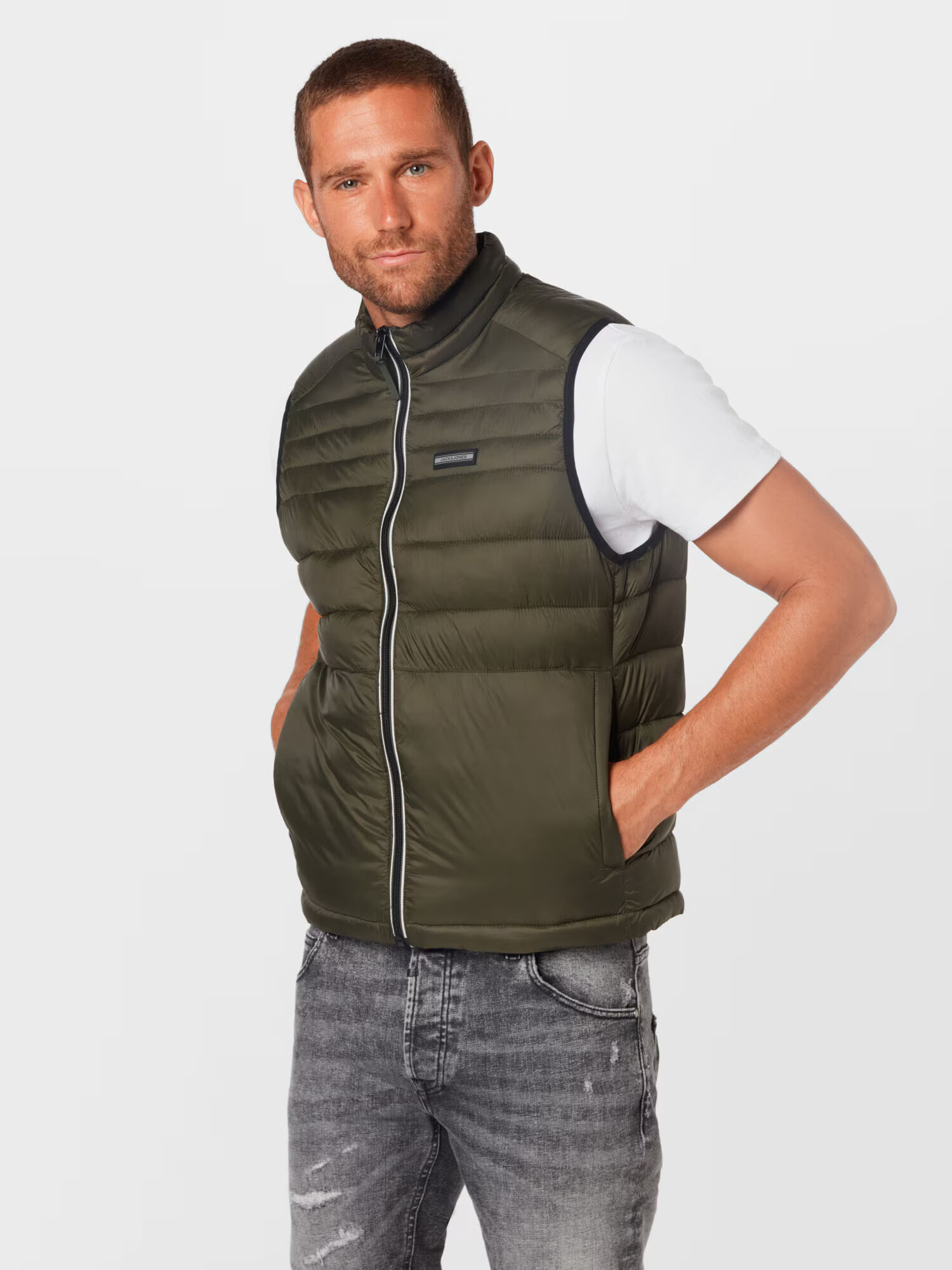 JACK & JONES Brezrokavnik 'Ace' temno zelena - Pepit.si