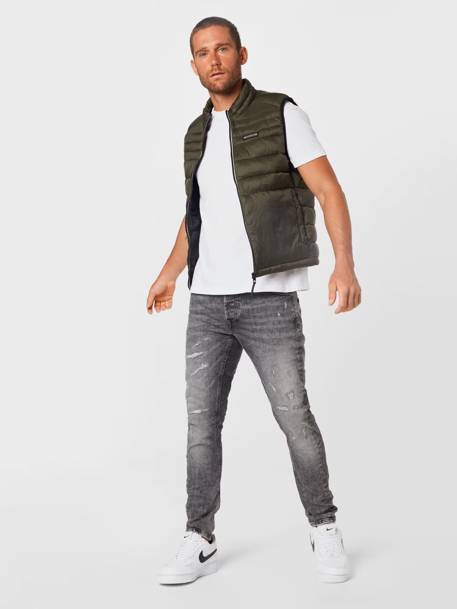 JACK & JONES Brezrokavnik 'Ace' temno zelena - Pepit.si