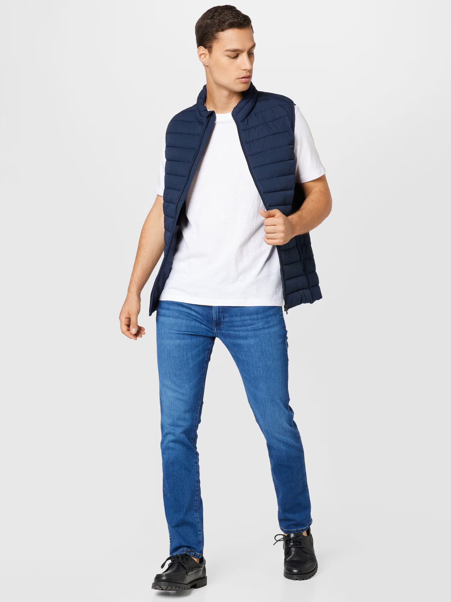 JACK & JONES Brezrokavnik mornarska - Pepit.si