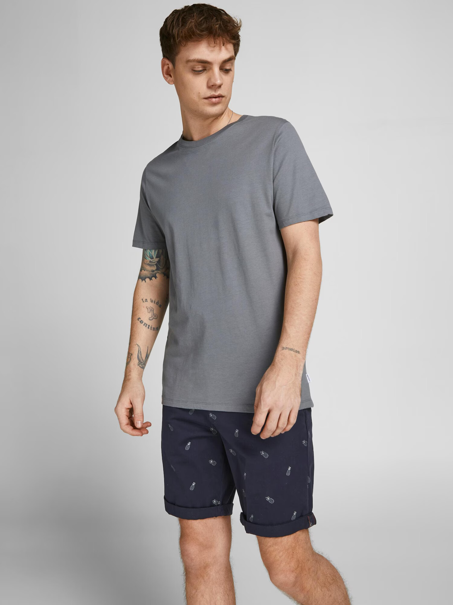 JACK & JONES Chino hlače 'Bowie' mornarska / pastelno zelena - Pepit.si