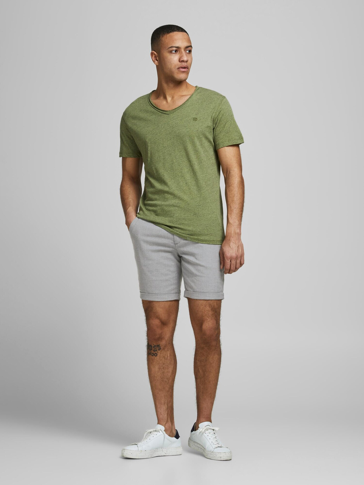 JACK & JONES Chino hlače 'Connor' pegasto siva - Pepit.si