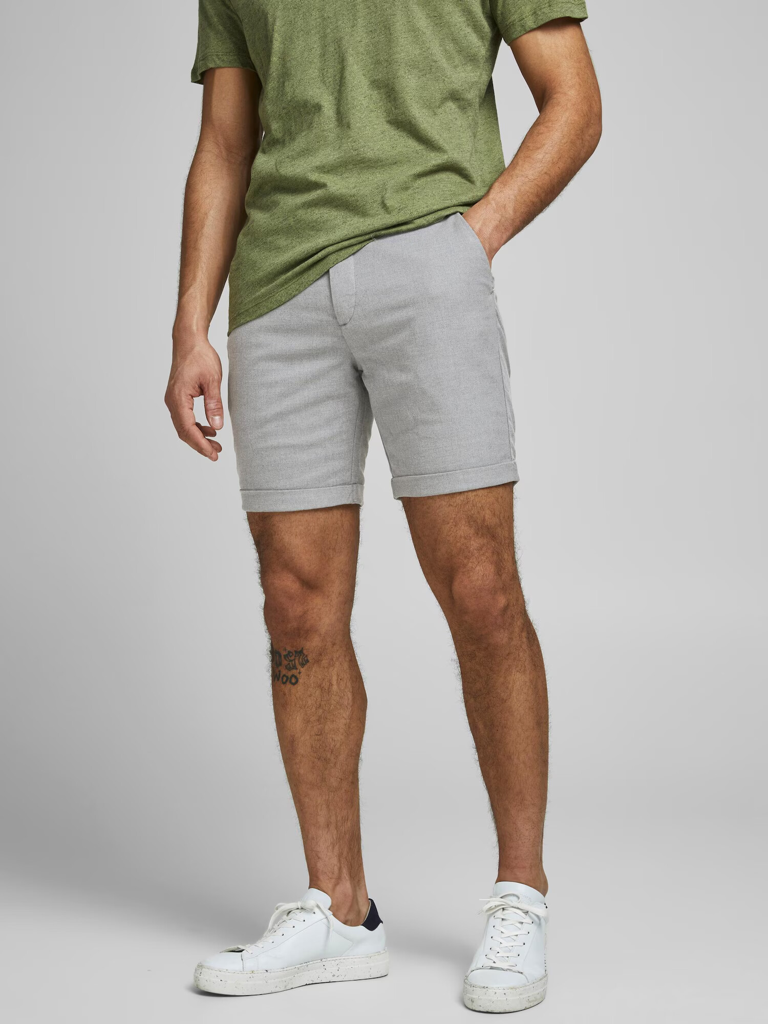 JACK & JONES Chino hlače 'Connor' pegasto siva - Pepit.si